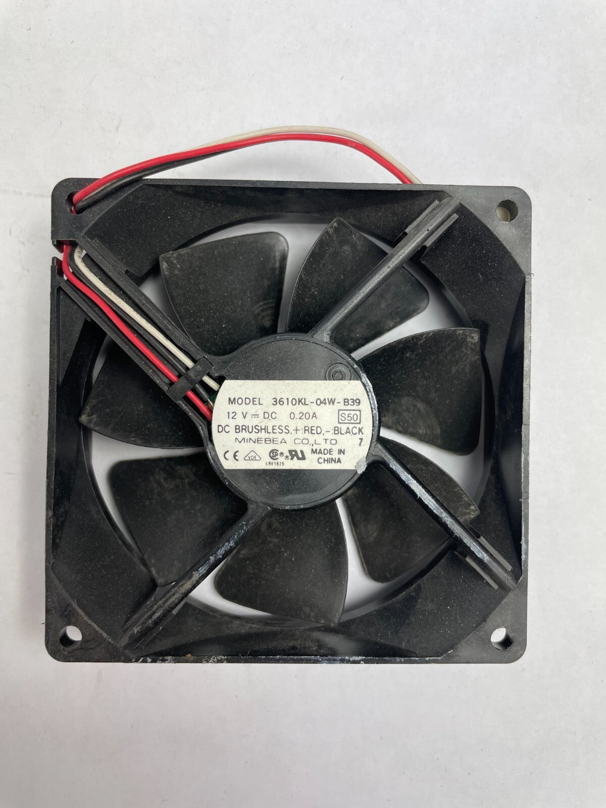 RJ DC Brushless 3610KL -04W - B39 Minebea DC 12/V 2 - Wire CPU Cooling Fan