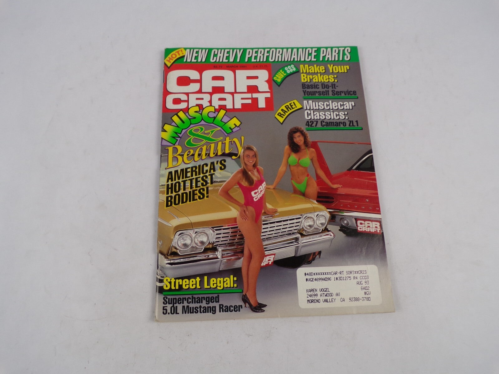 March 1991 Car Craft Muscle & Beauty America's Hottest Bodies! New Chevy Perform