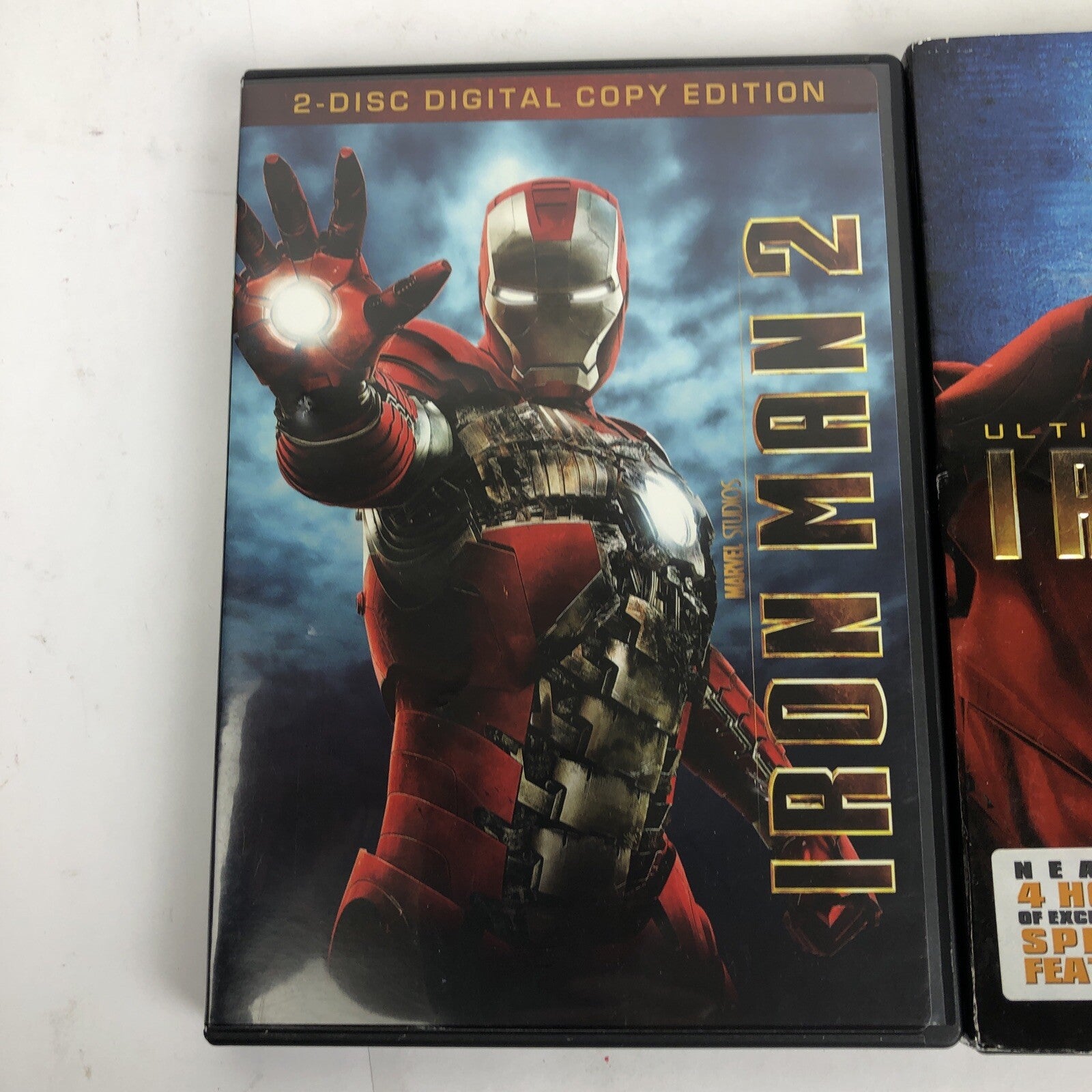MARVEL COMICS Iron Man 1 and Iron Man 2 DVD Video Lot MINT DISCS Guaranteed