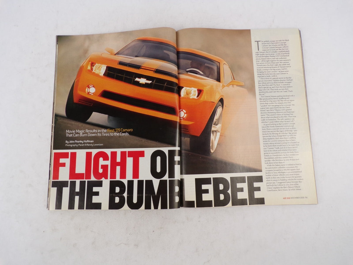 November 2006 Hot Rod Tell Chevy How To Build Thhe '09 Camaro Your Direct Line