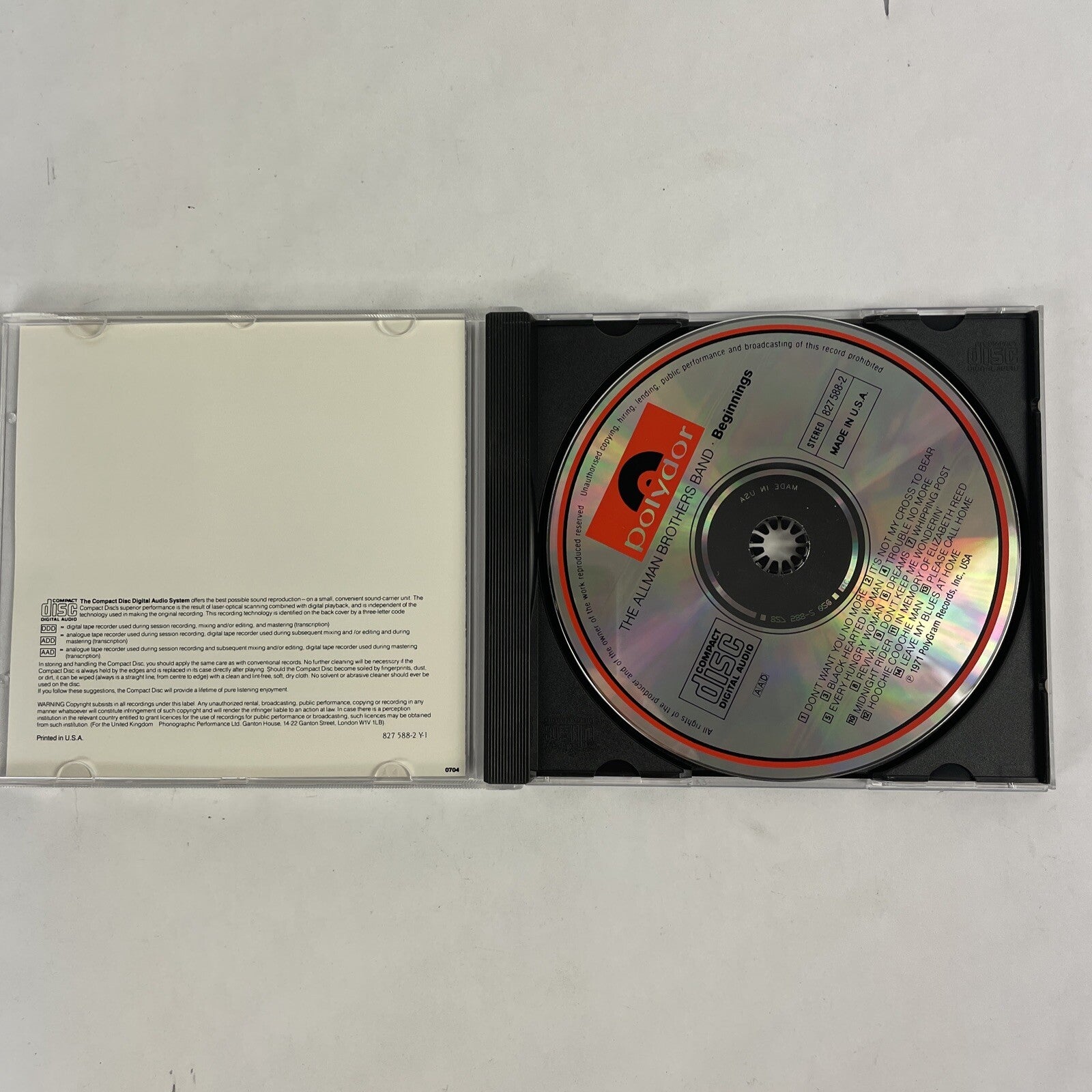 The Allman Brothers Band - Beginnings CD #20