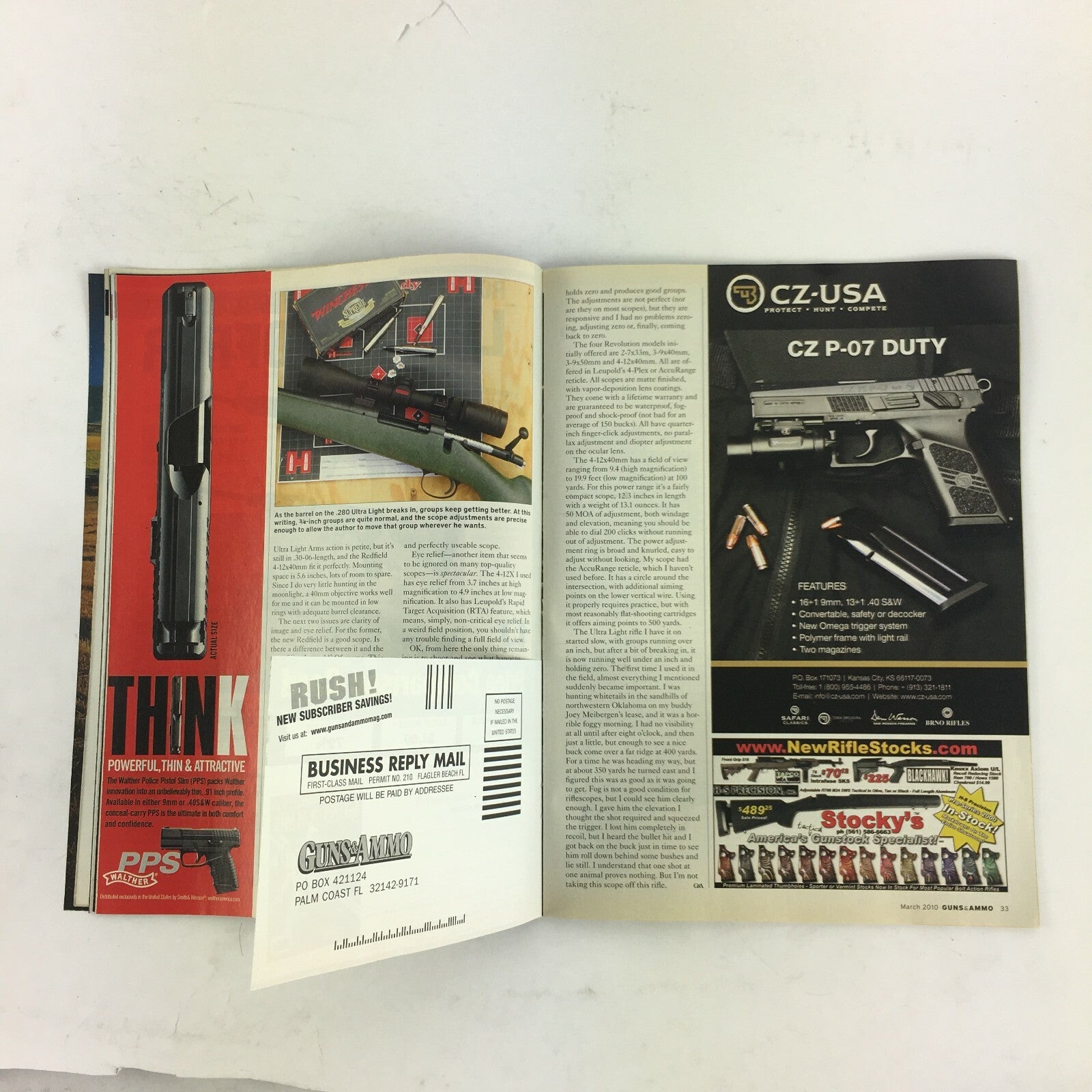March 2010 Guns & Ammo Magazine Awesome ARs Long Range Ballistics S&W 442
