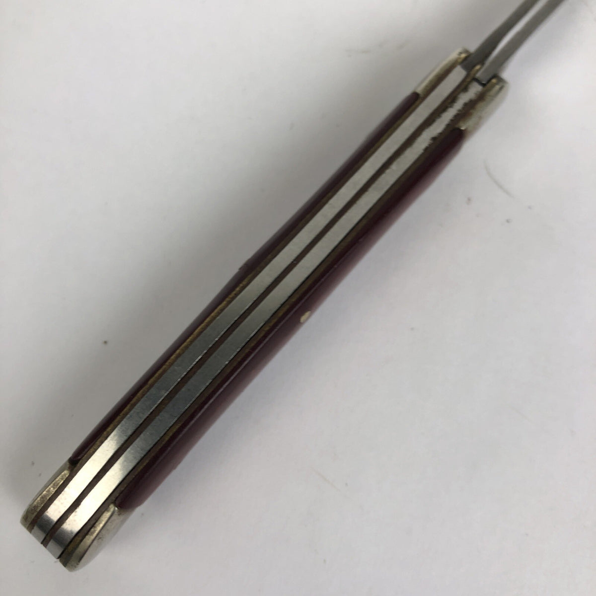 Vintage Red Pearl Pocket Knife 2.25" Inch Blade marked Stainless Steel JAPAN