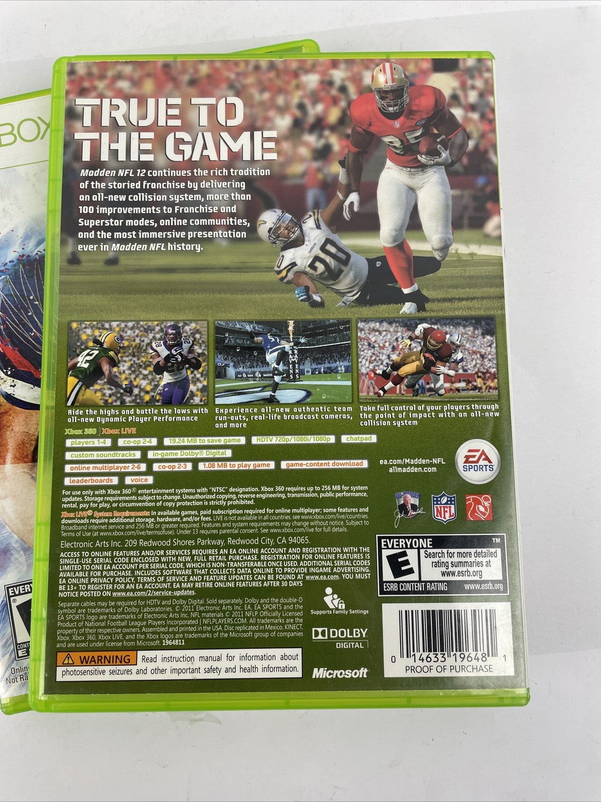 2 x XBOX 360 Madden NFL 12 ( Microsoft Xbox 360, 2011 ) NCAA Football 2011 Tebow