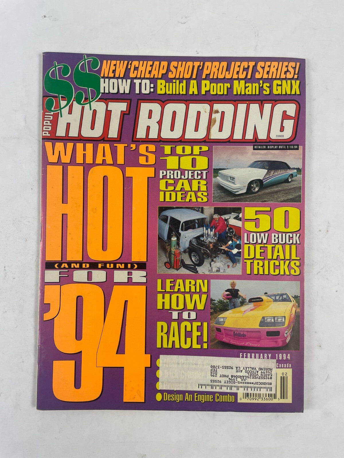 February 1994 Hot Rodding Magazine New 'Cheap Shot' Project Series! How To: Buil