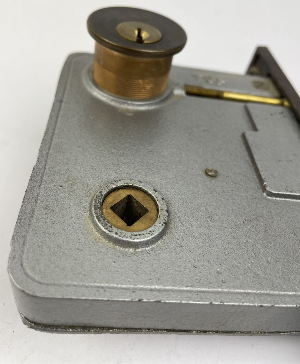 CORBIN 1348 1/2 PUSH BUTTON ENTRY MORTISE LOCK w CYLINDER KEYS LOOK