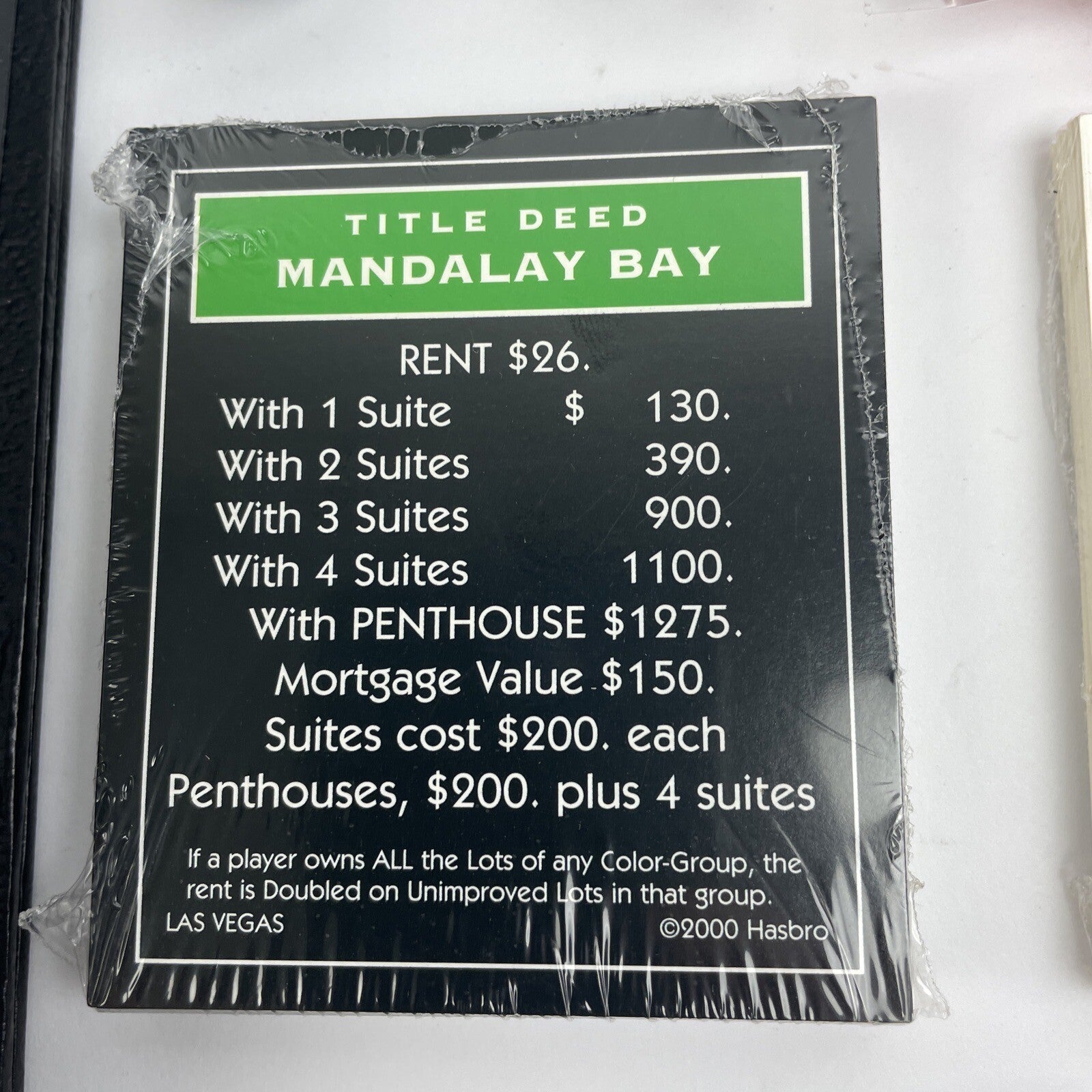 VINTAGE Monopoly Las Vegas Edition COMPLETE USAopoly 2000 Property Trading Game
