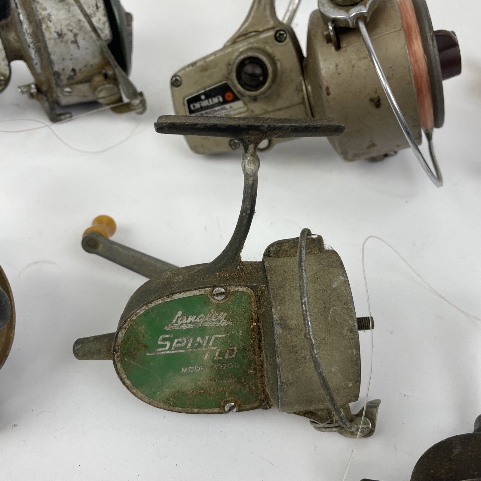Vintage Spinning Reels - Lot of 7 x Langley SpinFlo Spinator Daiwa 7850 COMPAC95