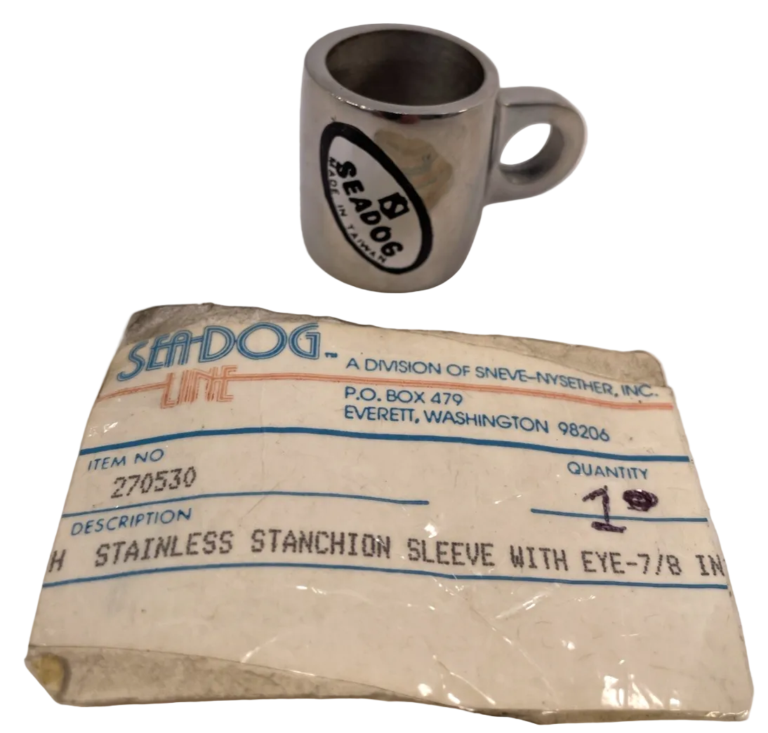 SEA DOG Sea-Dog Stainless Steel Boat Marine 7/8" Stanchion Sleeve with 3/8" Eye
