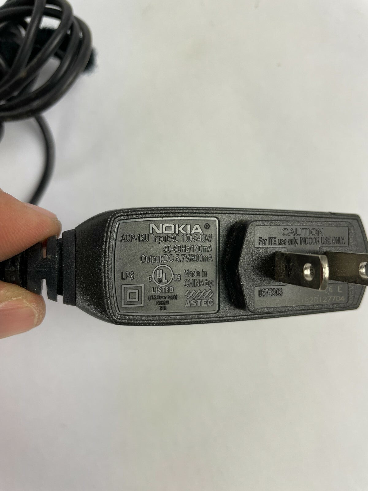 Genuine Nokia ACP-12U AC Adapter Output 5.7 V 800mA Power Supply Adapter A51