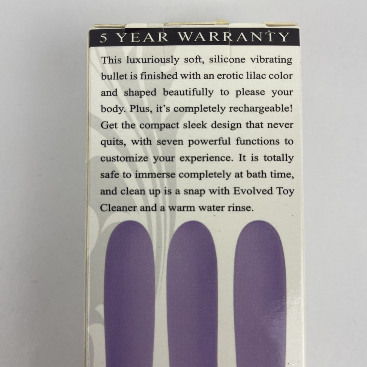 " Evolved " On The Spot Bullet Rechargeable Light Up Vibe Personal Toy - Purple