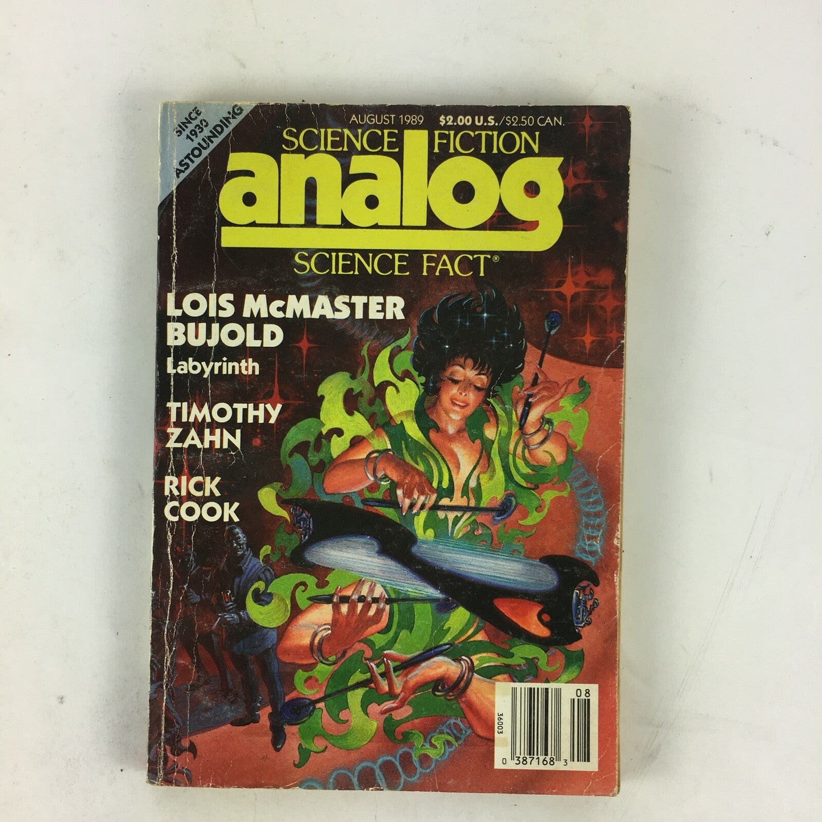August 1989 Analog Science Fiction Fact Magazine Lois McMaster Bujold Timothy