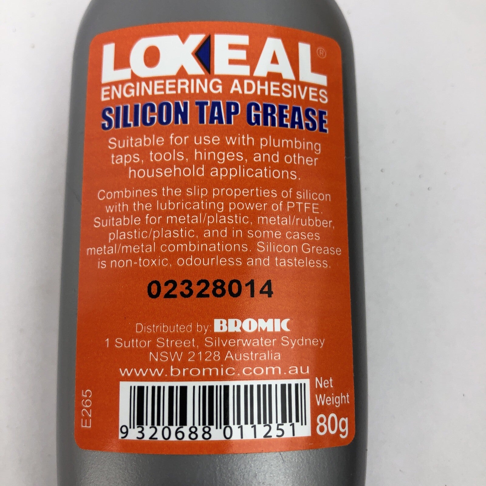 Loxeal silicone tap grease tube 80g food grade lubricant