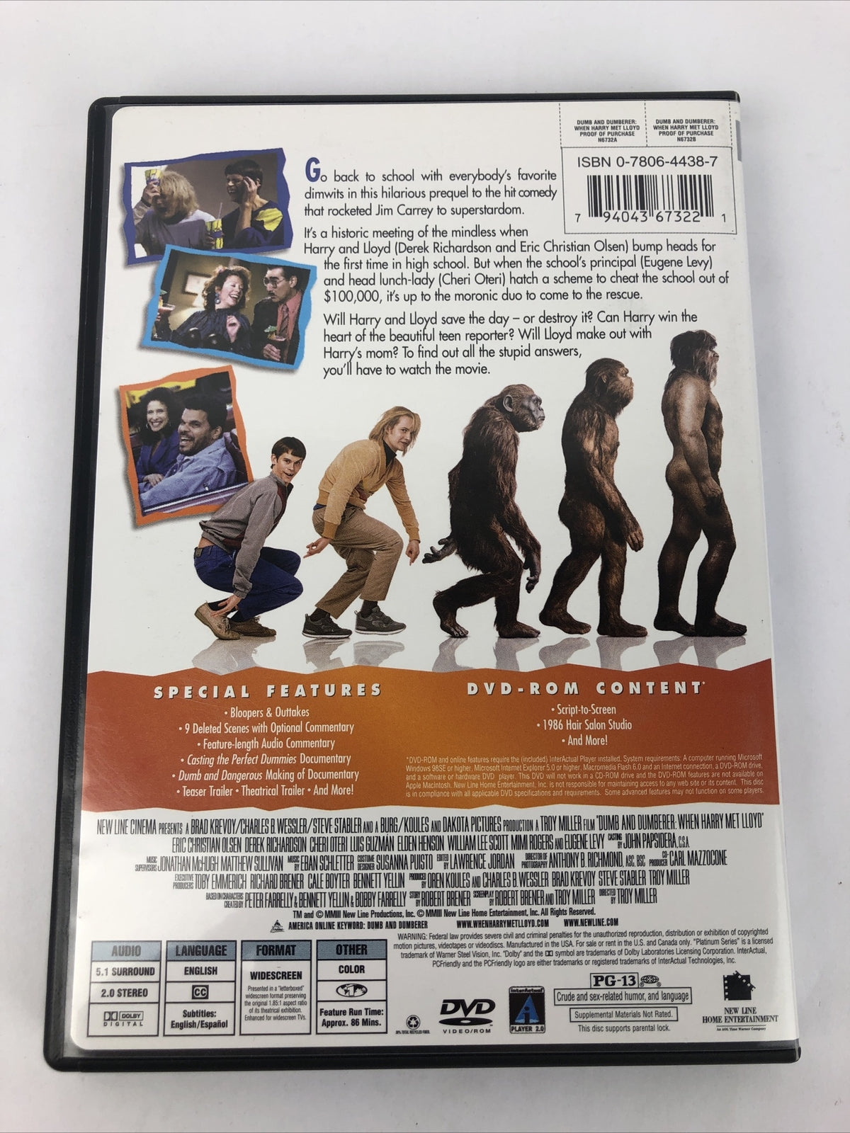Dumb and Dumberer: When Harry Met Lloyd DVD WITH CASE & ART - Mint Disc FreeShip