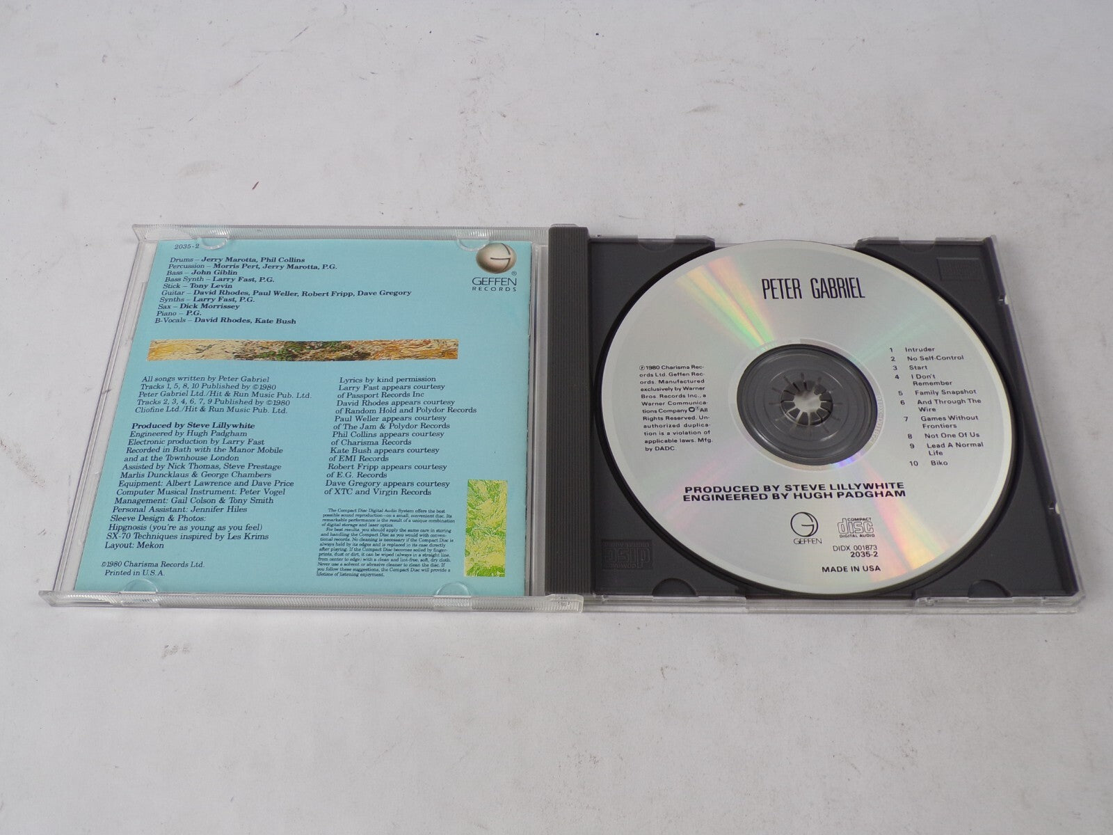 Peter Gabriel Intruder No Self Control Start I Don't Remember Family CD#62