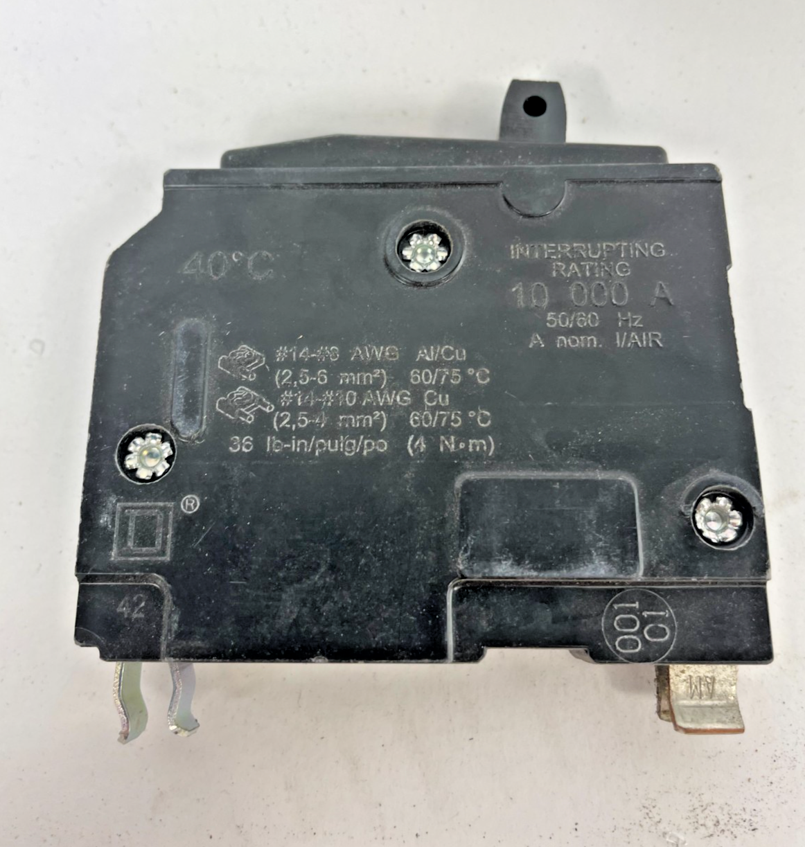 Square D QO115 15 Amp 1-Pole Plug-On Circuit Breaker 120/240V