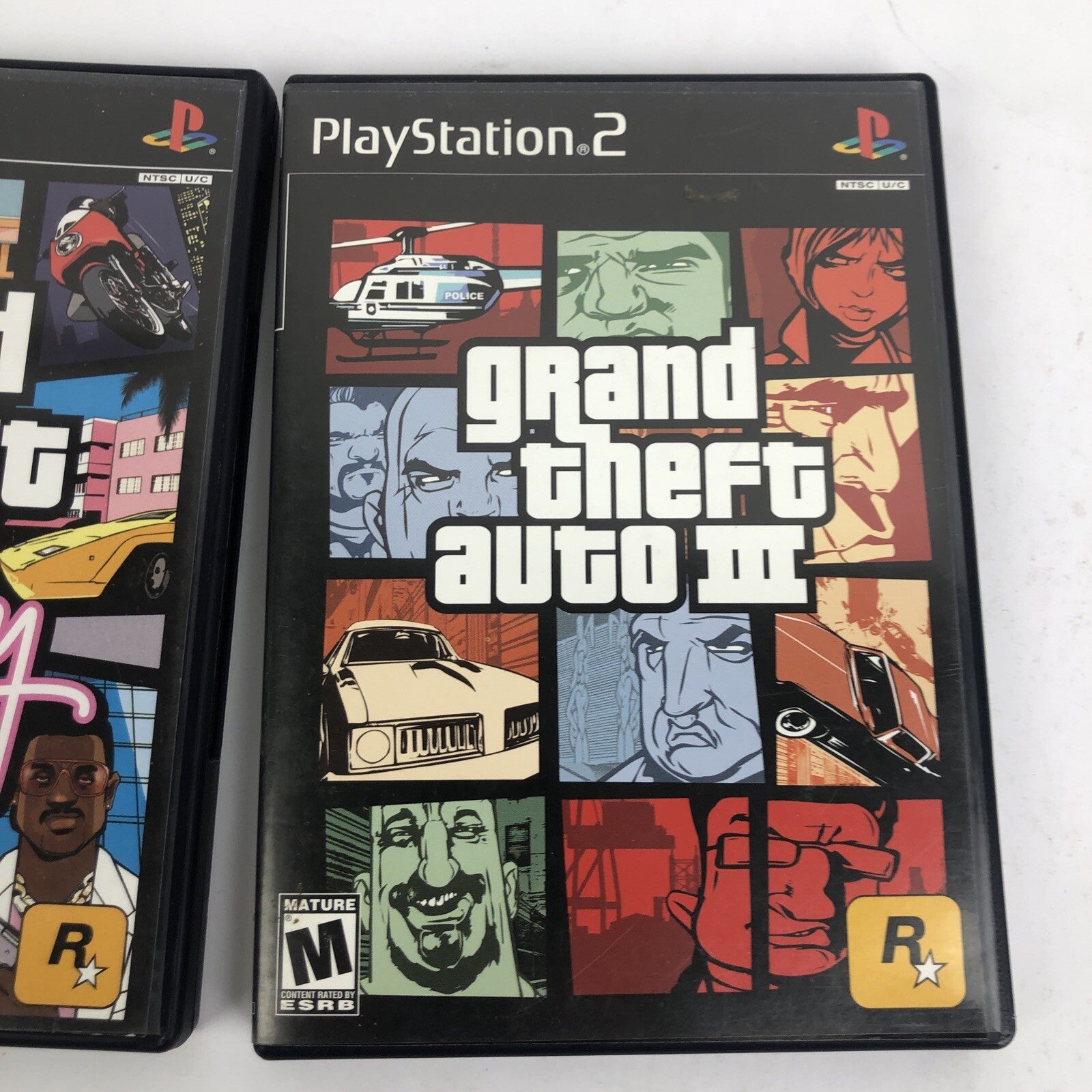 Grand Theft Auto III + GTA Vice City PS2 PlayStation 2 Includes 1 Manual - LOOK