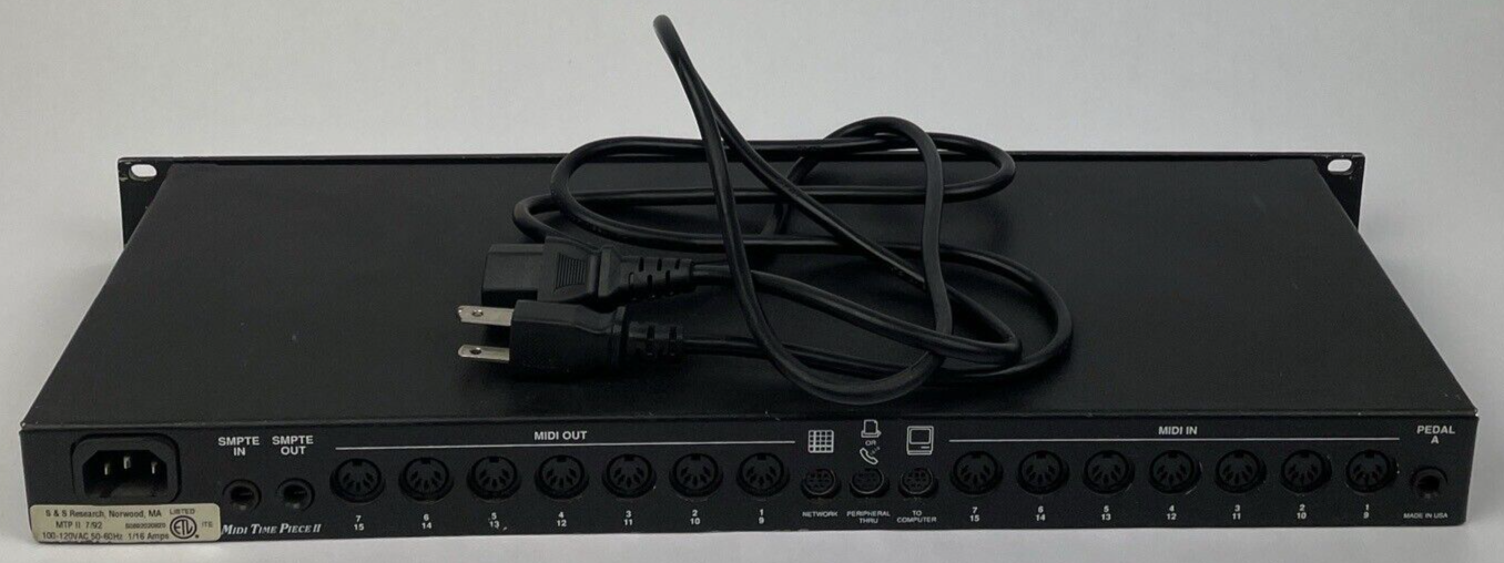" Mark of the Unicorn " MIDI Time Piece II 2 Rack Mount Mounted - Made in U.S.A