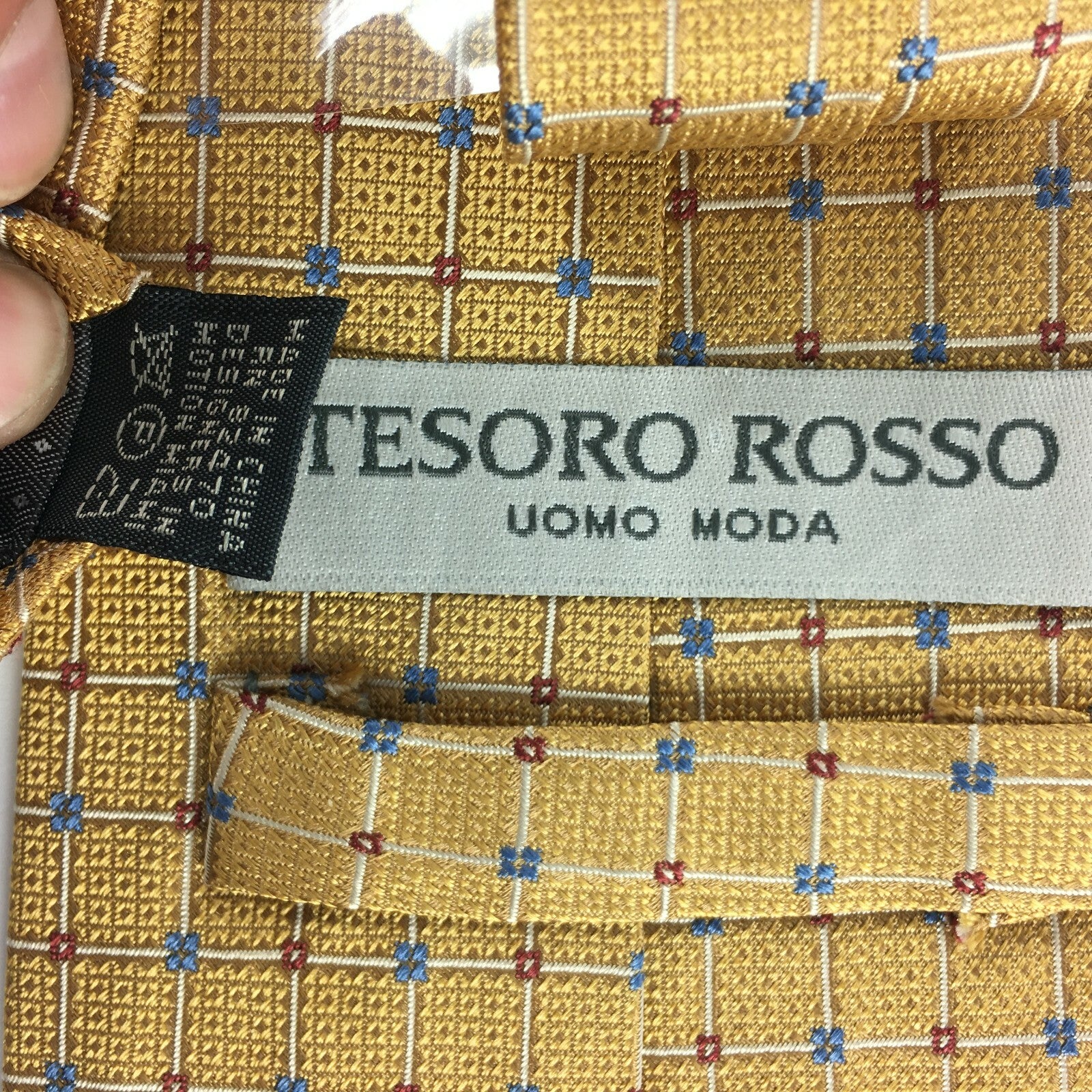 Genuine Tesoro Rosso 100% Silk Handmade Stylish Formal/Casual Tie Multi Coloured