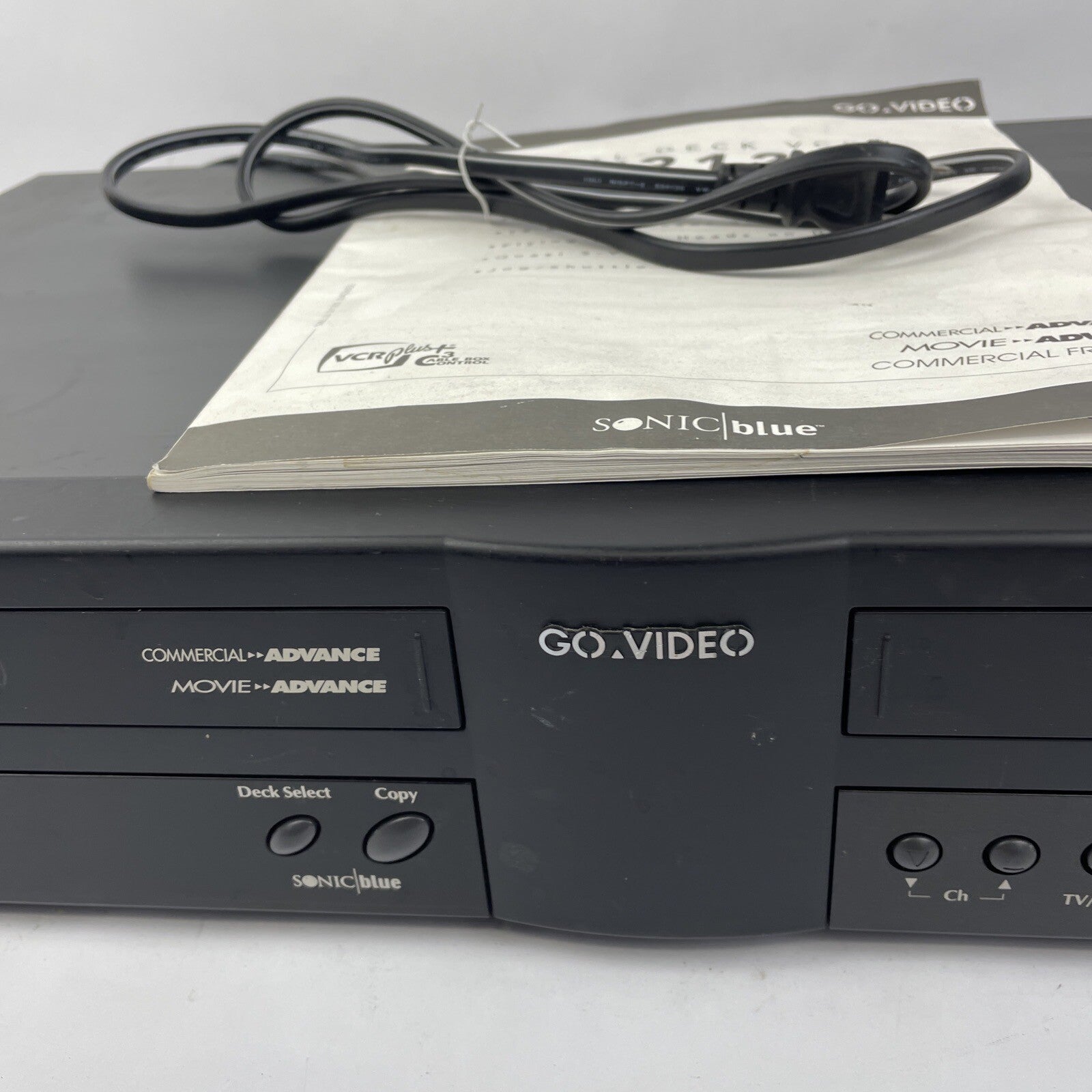 Go-Video DDV3120 Dual-Deck VHS VCR Recorder Player NO REMOTE - AS IS NOT TESTED