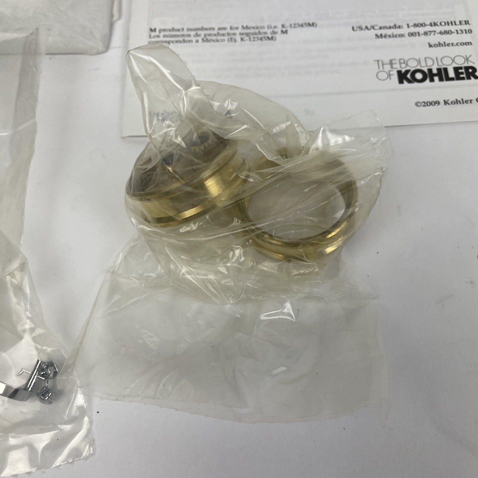 Kohler Stately T467-3S-CP chrome deck mount bath valve trim cross handles