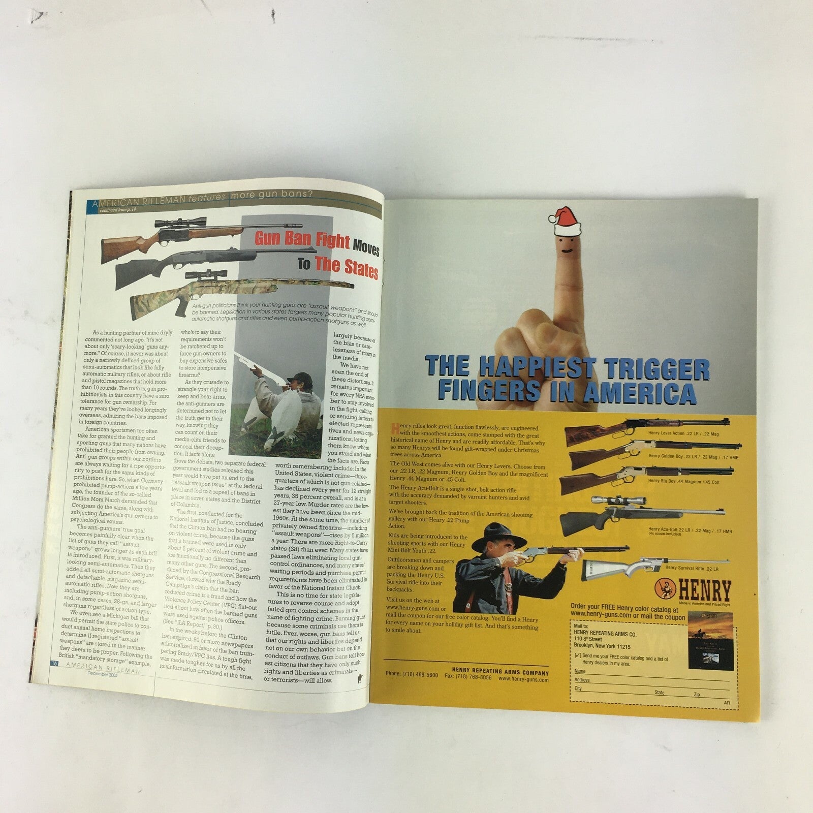December 2001 American Rifleman Magazines Put A Little Freedom Under Their Tree
