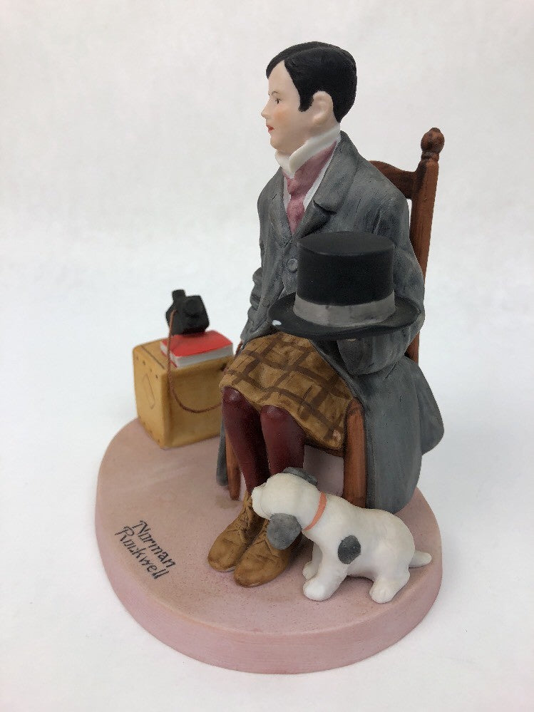 1980 NORMAN ROCKWELL Self-Portrait Danbury Mint from 12 Porcelain FIGURINE