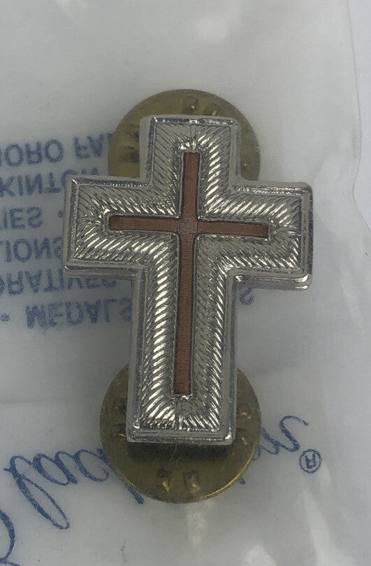 Vintage V. H. Blackinton Masonic Chaplains Cross Hat Pin / Lapel Pin 1" x 3/4"
