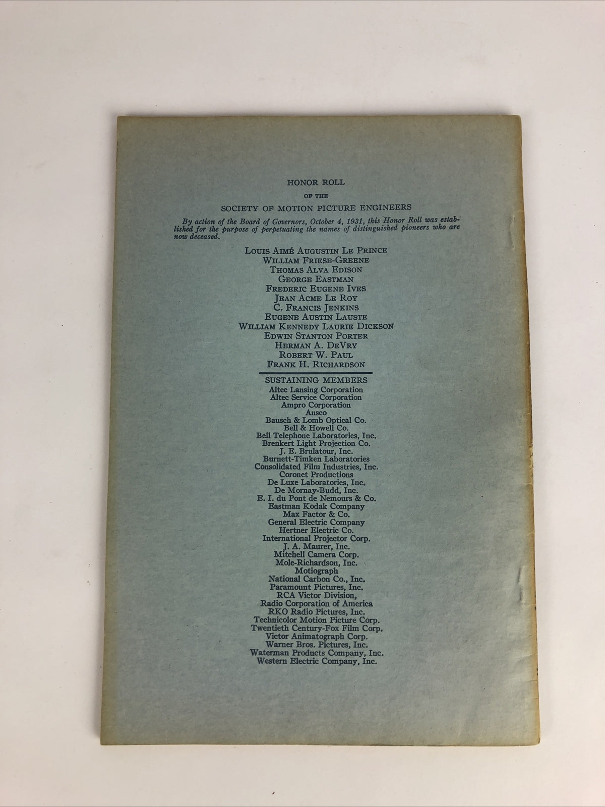 SMPE Journal Of The Society Of Motion Picture Engineers January 1946 VOL 46 No 1