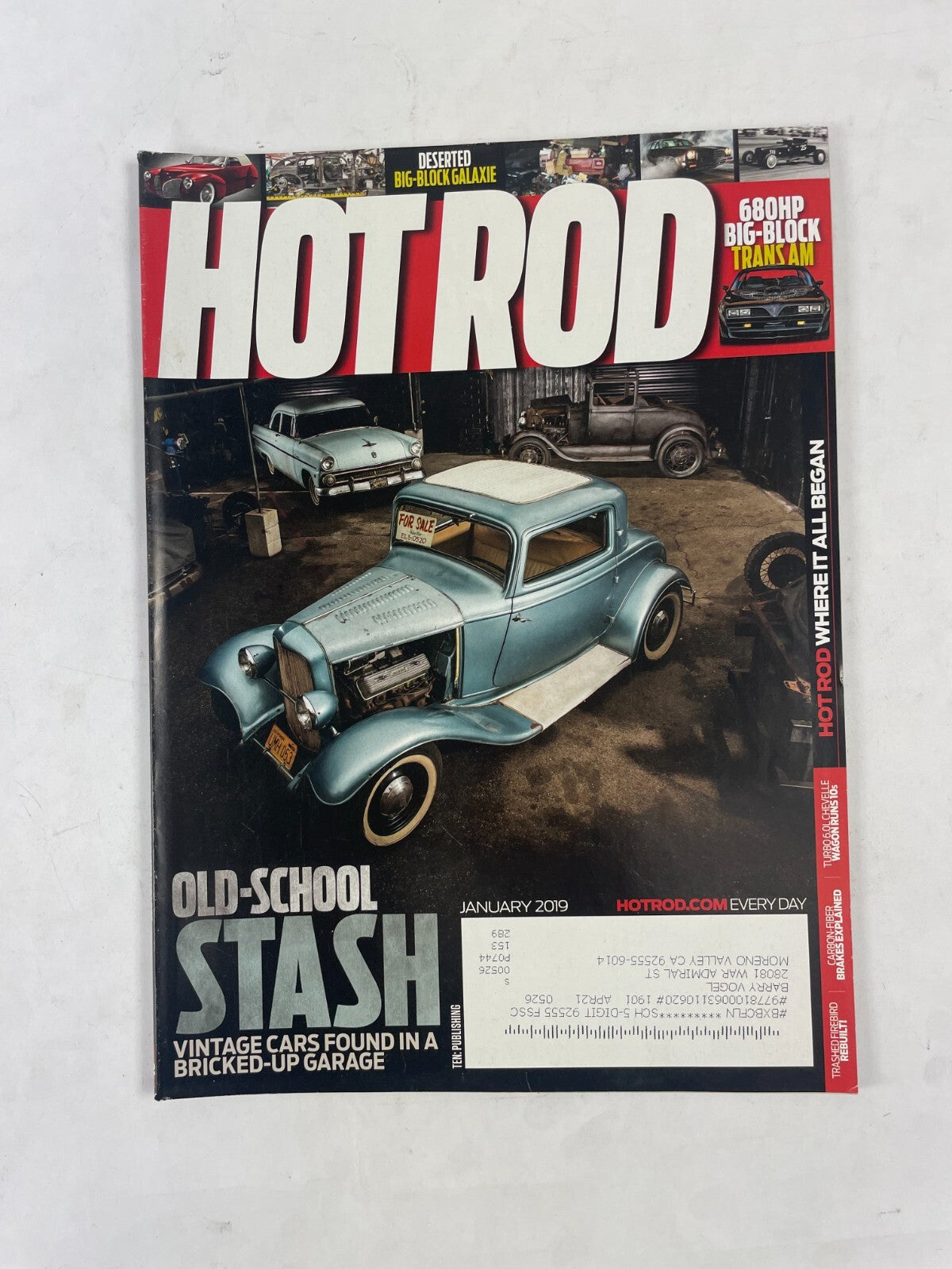 January 2019 Hot Rodding Magazinee Old-School Stash Vintage Cars Found In A Bric