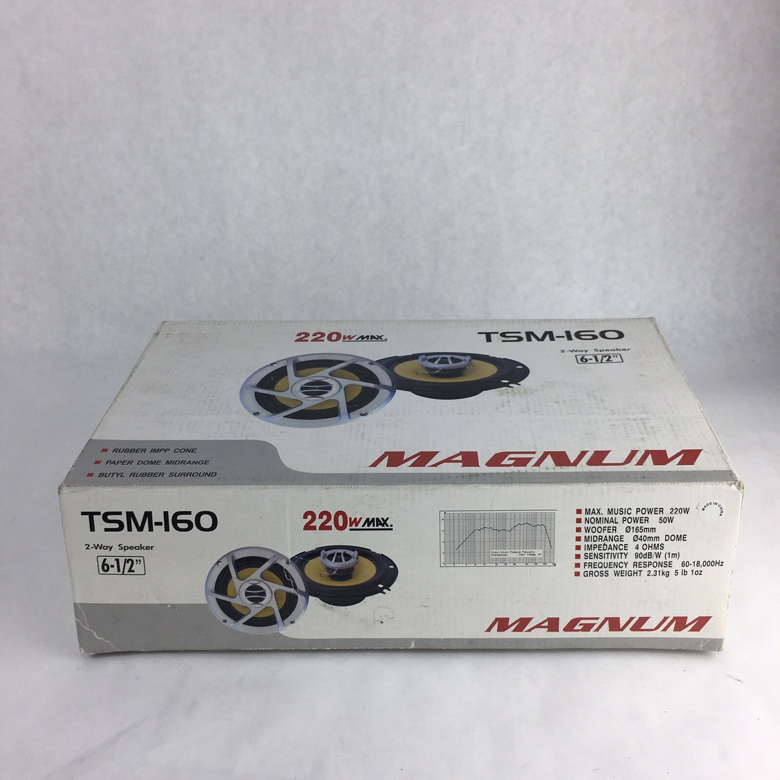 Magnum TSM-160 coaxial 2 way car audio speakers 6 1/2"