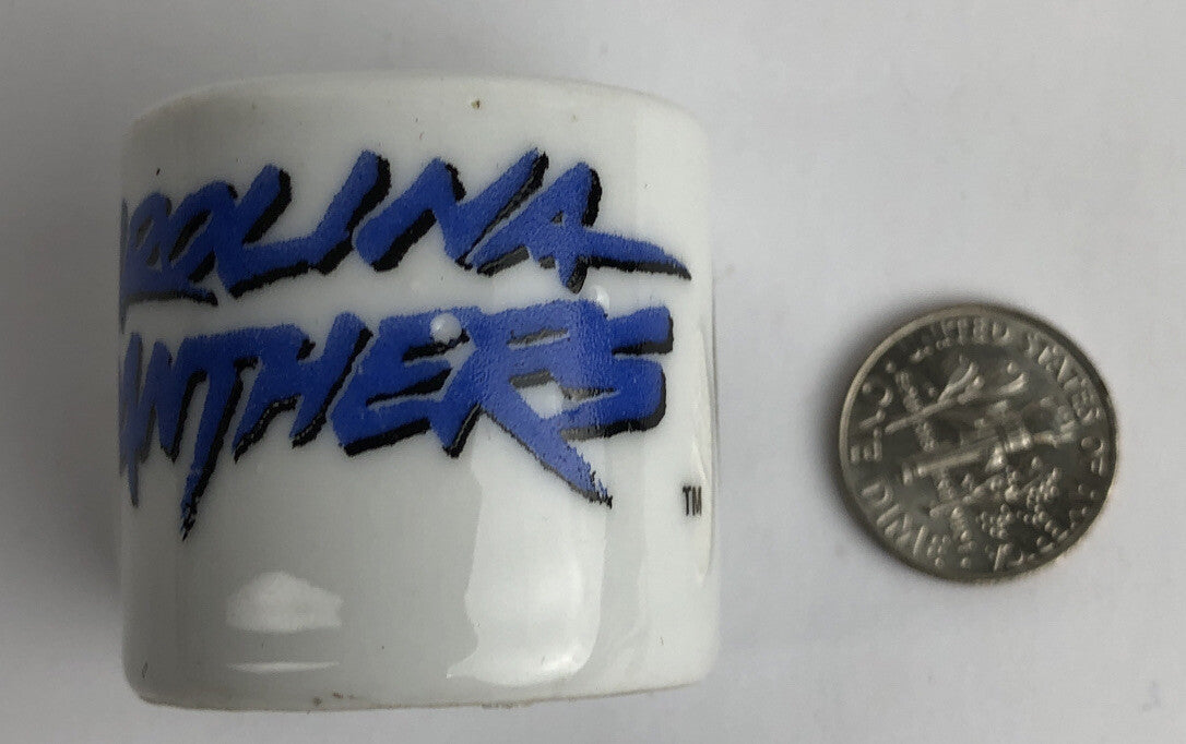 Vintage NFL Mini Coffee Cup Mug Carolina Panthers 1.25" Collectible Miniature