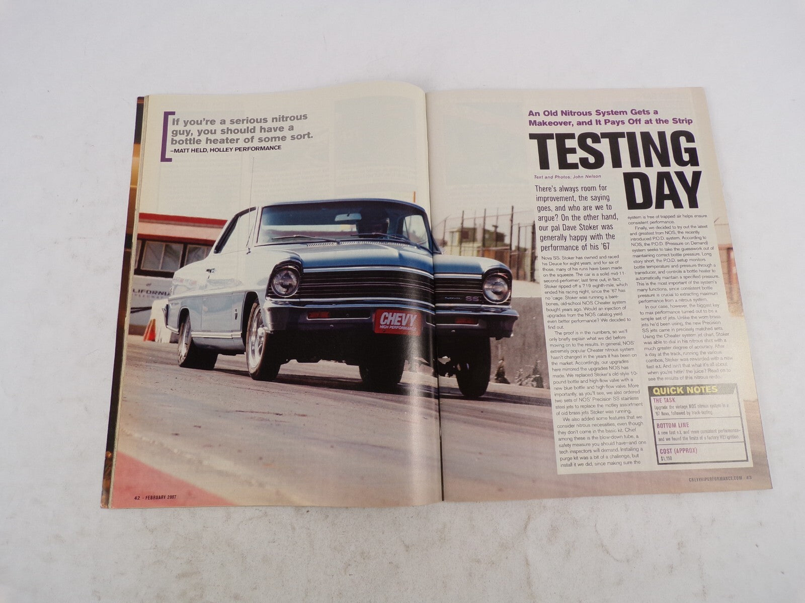 February 2007 Chevy High Performance Nitrous Sleeper! Safe And Simple Tips & Kit