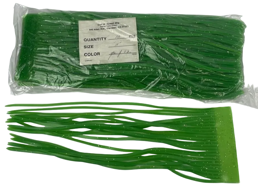 Newell MFG 10-pack offshore trolling fishing skirts green GRN for tuna marlin and wahoo lures