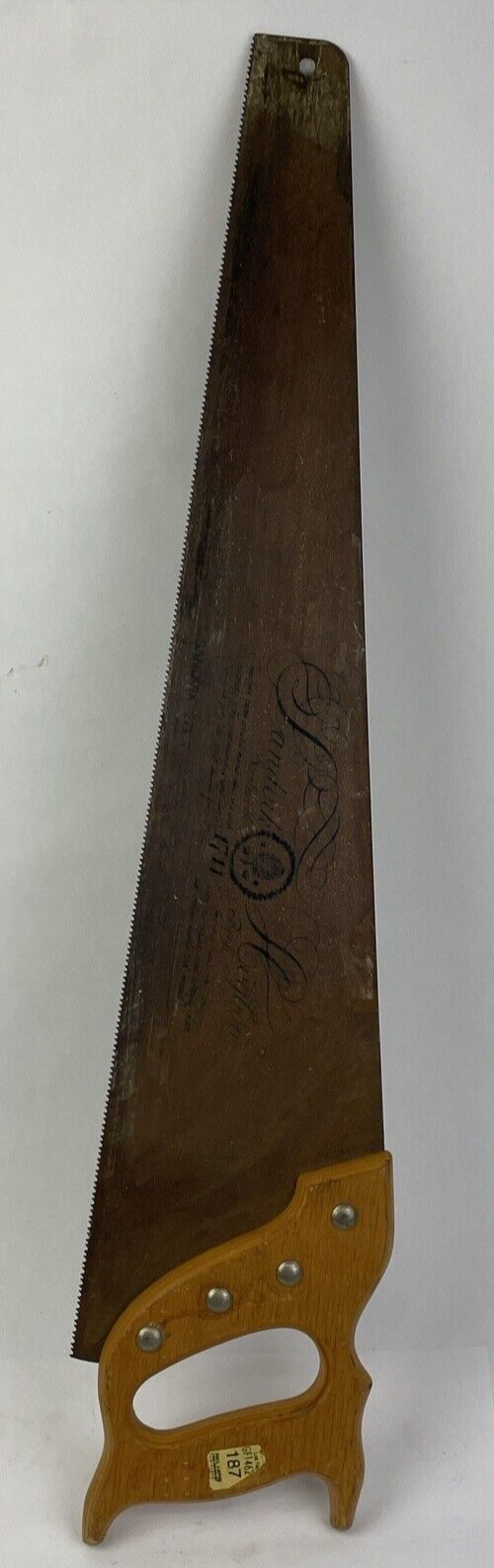 SANDVIK HOGBOO Hand Saw 271 Made in Sweden Wooden Dragon Handle Vintage VGC