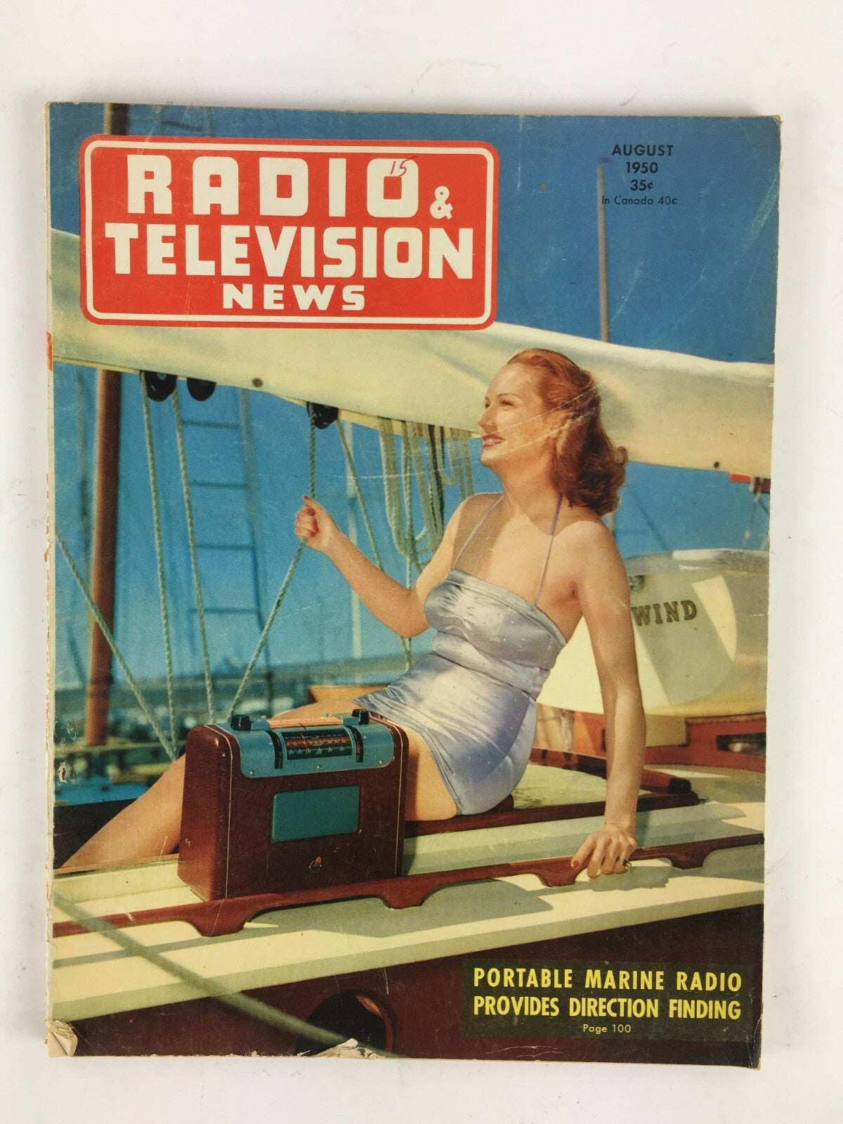 August 1950 Radio TelevisionNews Magazine PortableMarine Radio Direction Finding