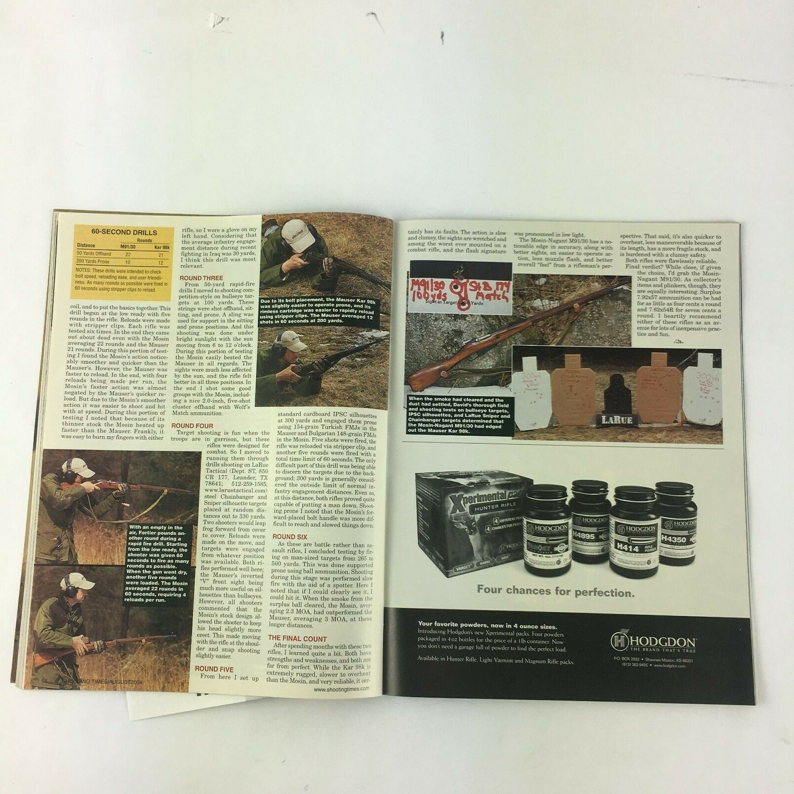 August 2004 Shooting Times Magazine Rugers P .345 .45 ACP Pistol Mark III .22