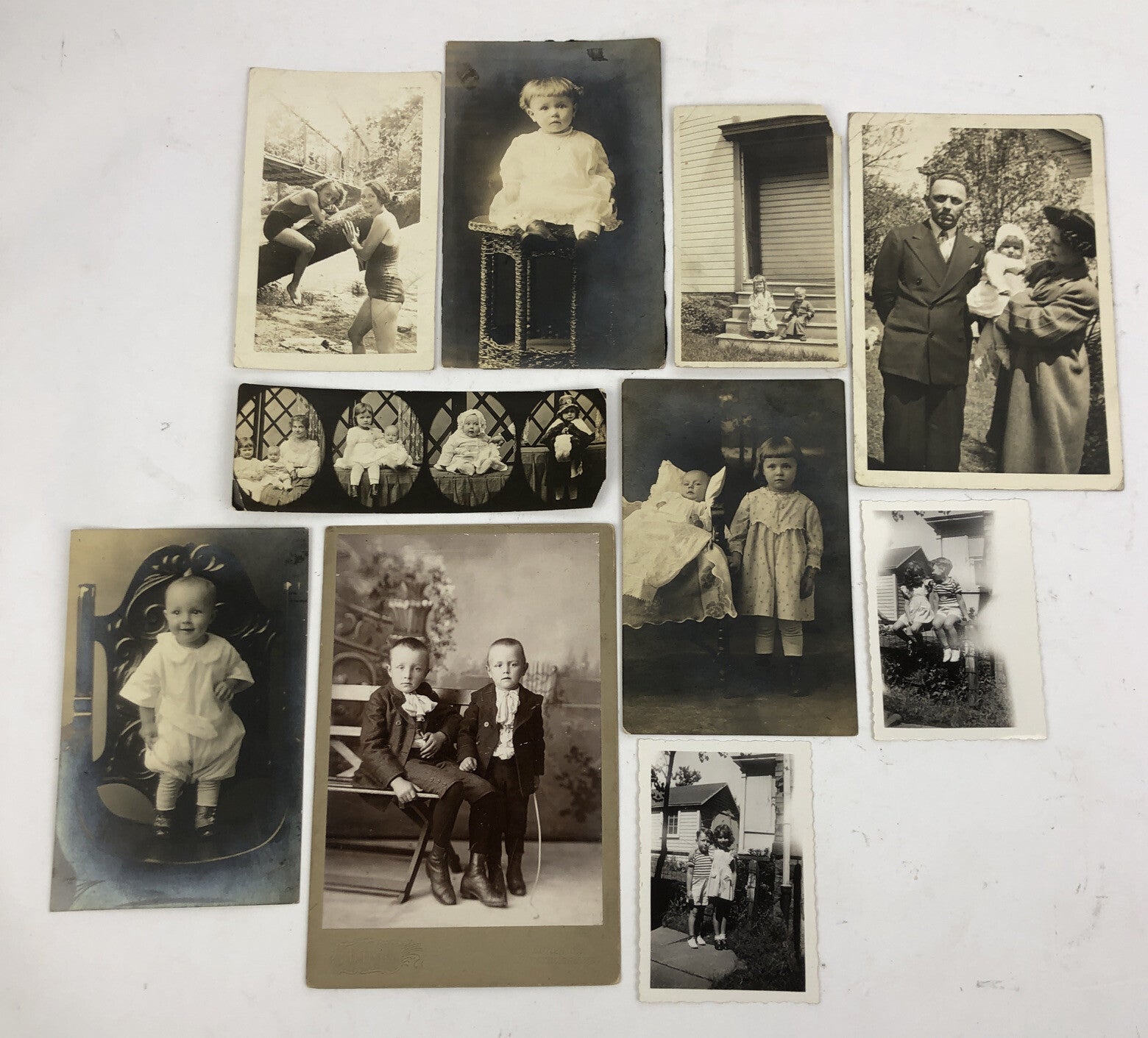 Antique Victorian Cabinet Cards Assorted Lot of 10- Young Women and Men - Baby