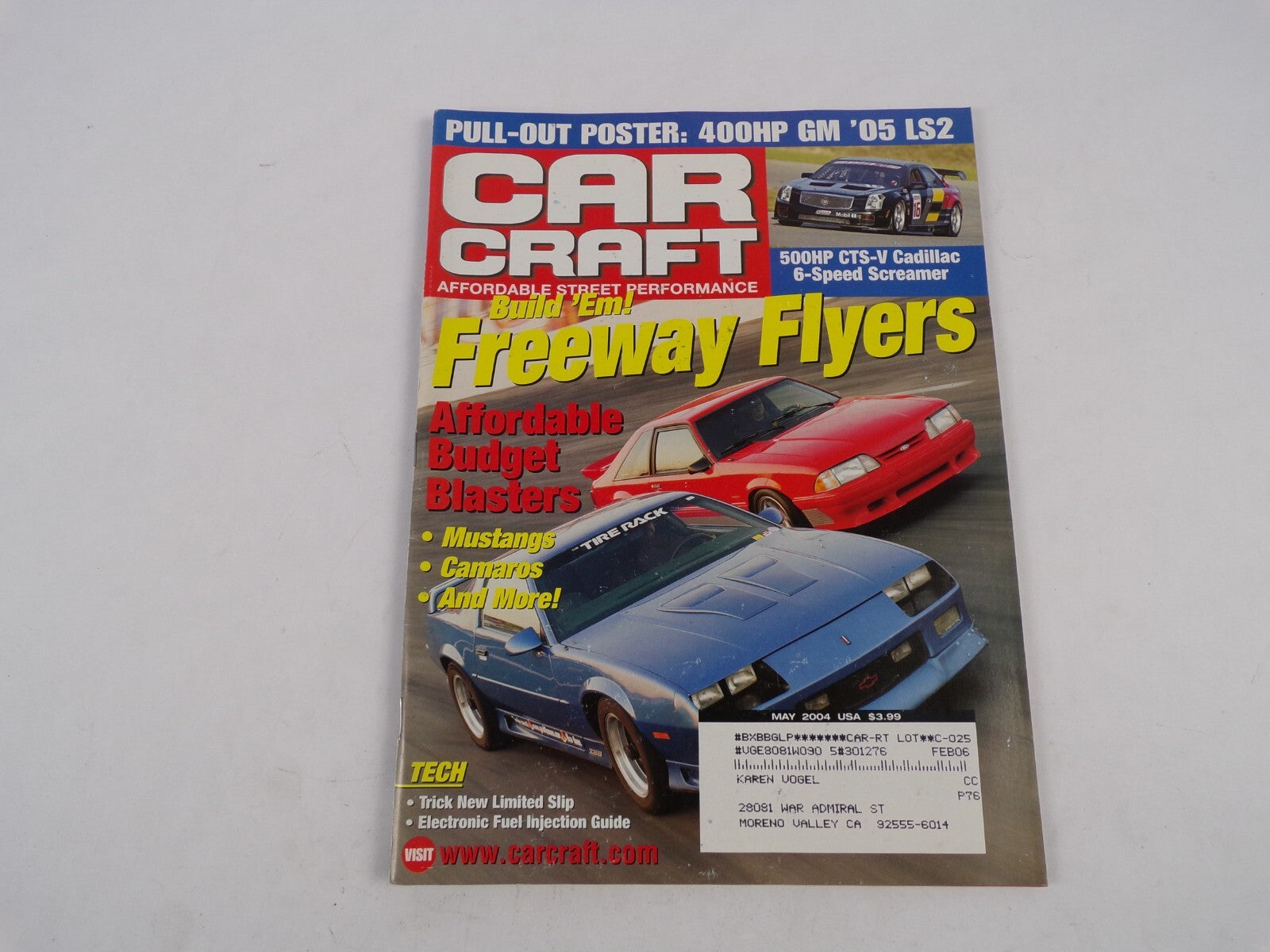May 2004 Car Craft Build 'Em! Freeway Flyers Pull-Out Poster: 400HP GM '05 LS2