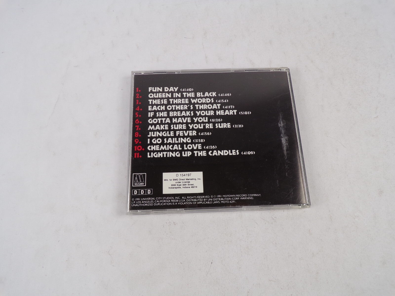 Jungle Fever Stevie Wonder Fun Day Queen In The Black These Three Words CD#34