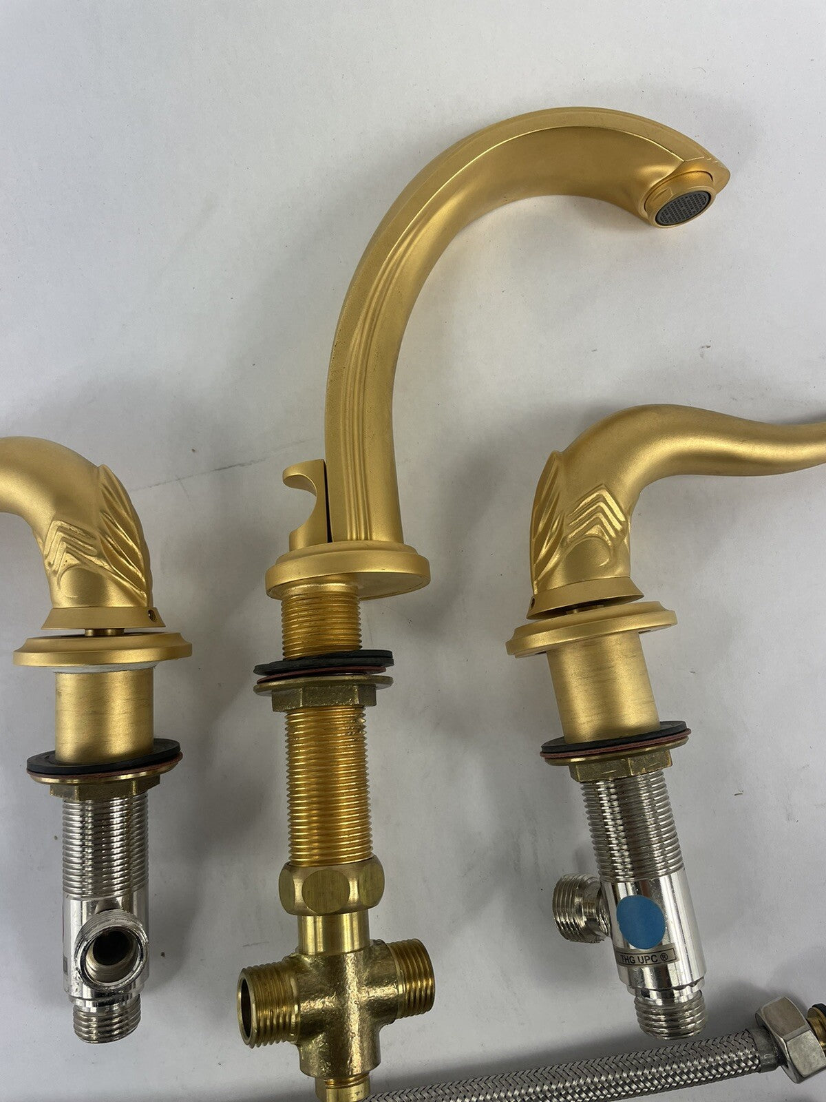 THG Paris GOLD Prestige bathroom fittings handle faucet Italian horns MSRP $3500