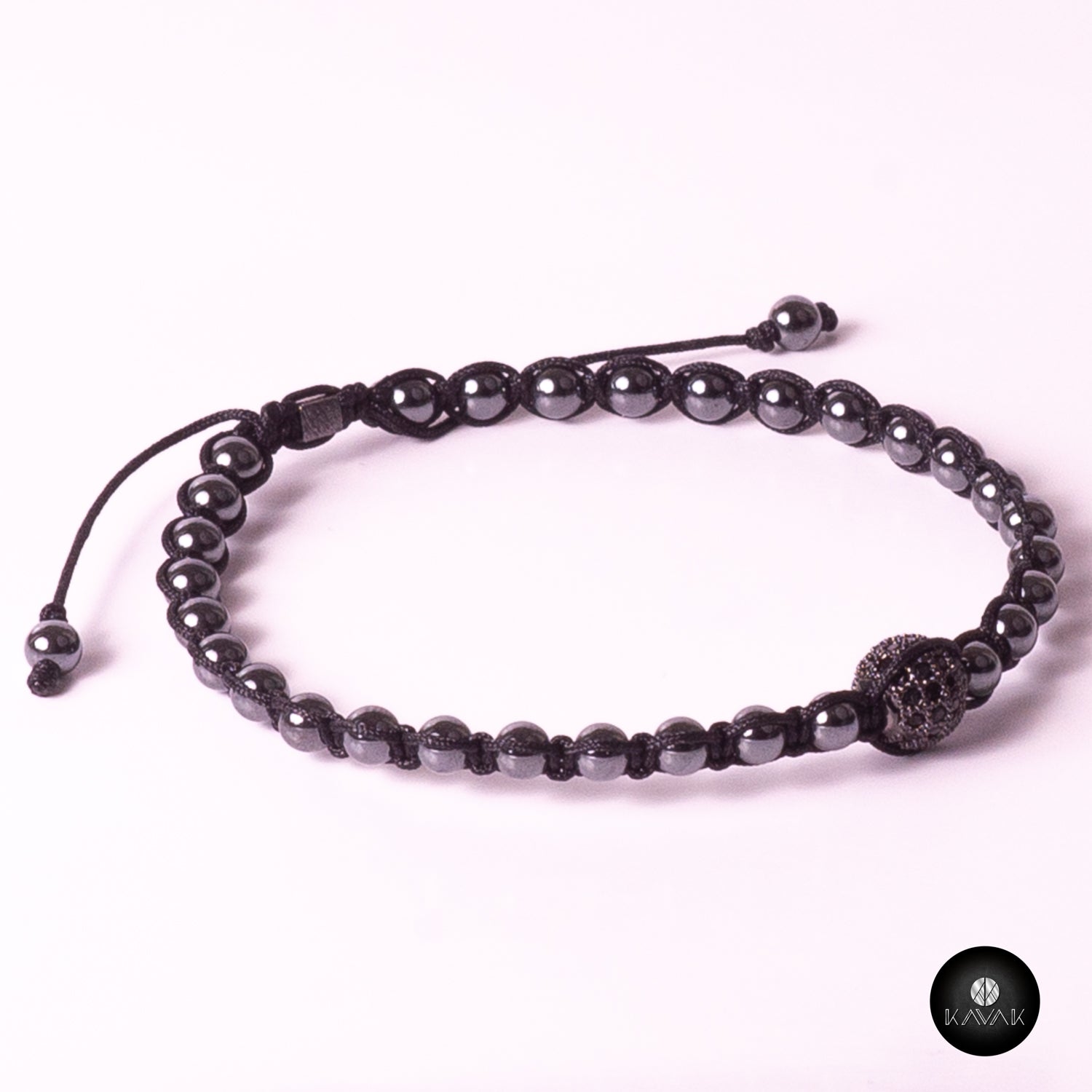 Kavak - Handmade Black Braided Adjustable Men's Bracelet Acerinas