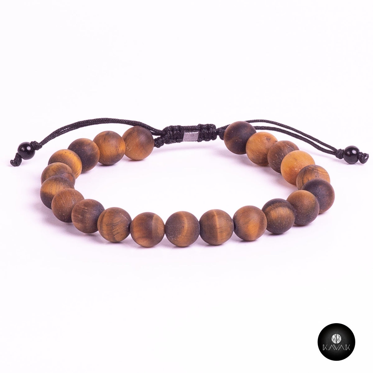 Kavak Handmade Men's Bracelet Genuine Tiger eye Beads stones