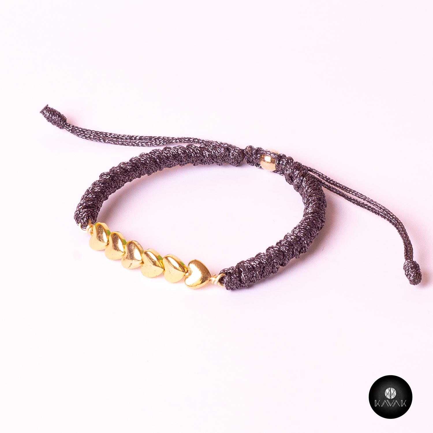 Kavak - Handmade Ties of Hearts (Yellow Gold Plated Hearts)