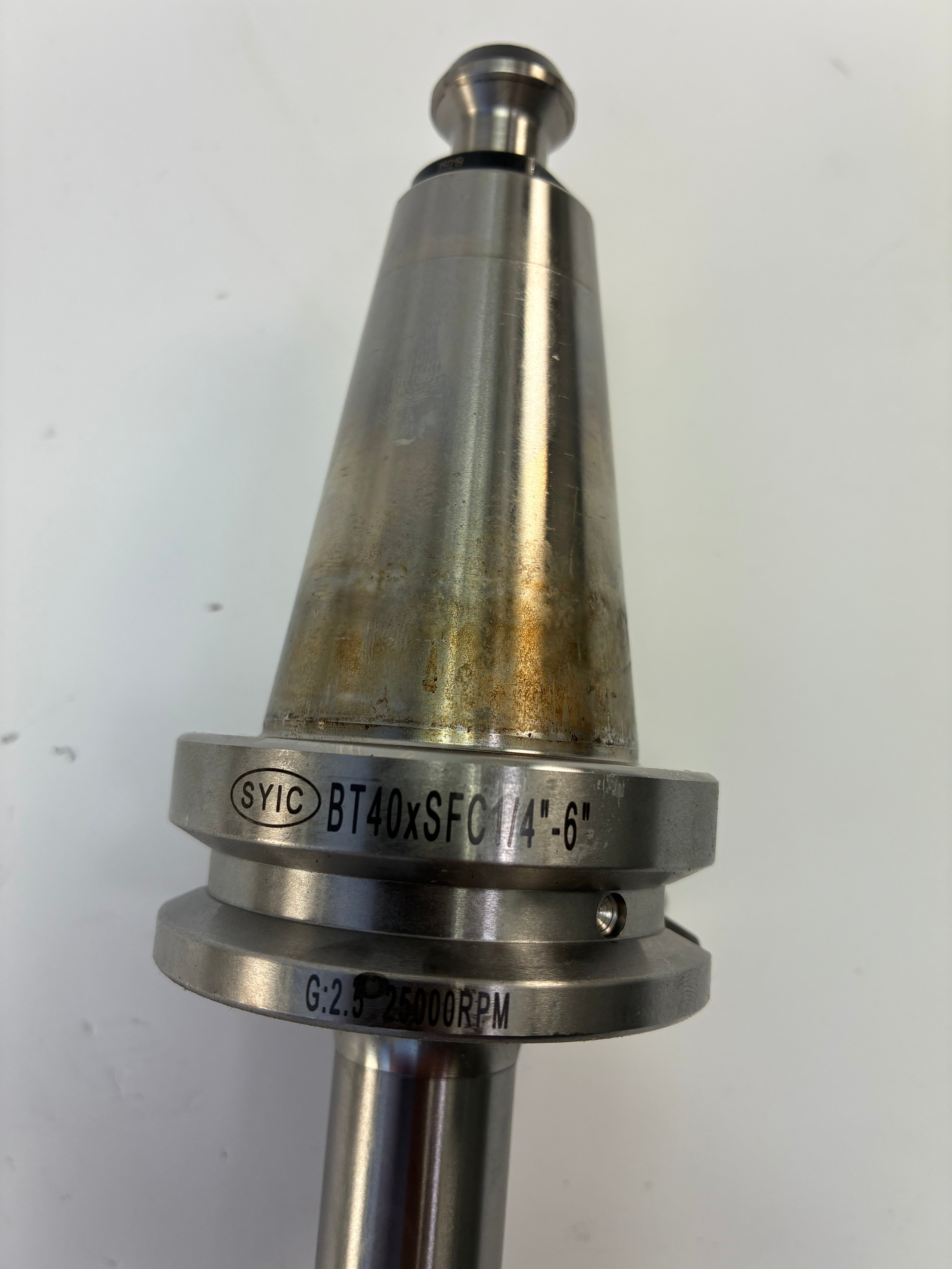 SYIC BT40 1/4” Shrink-Fit Tool Holder – 6” Extended Reach – 25,000 RPM