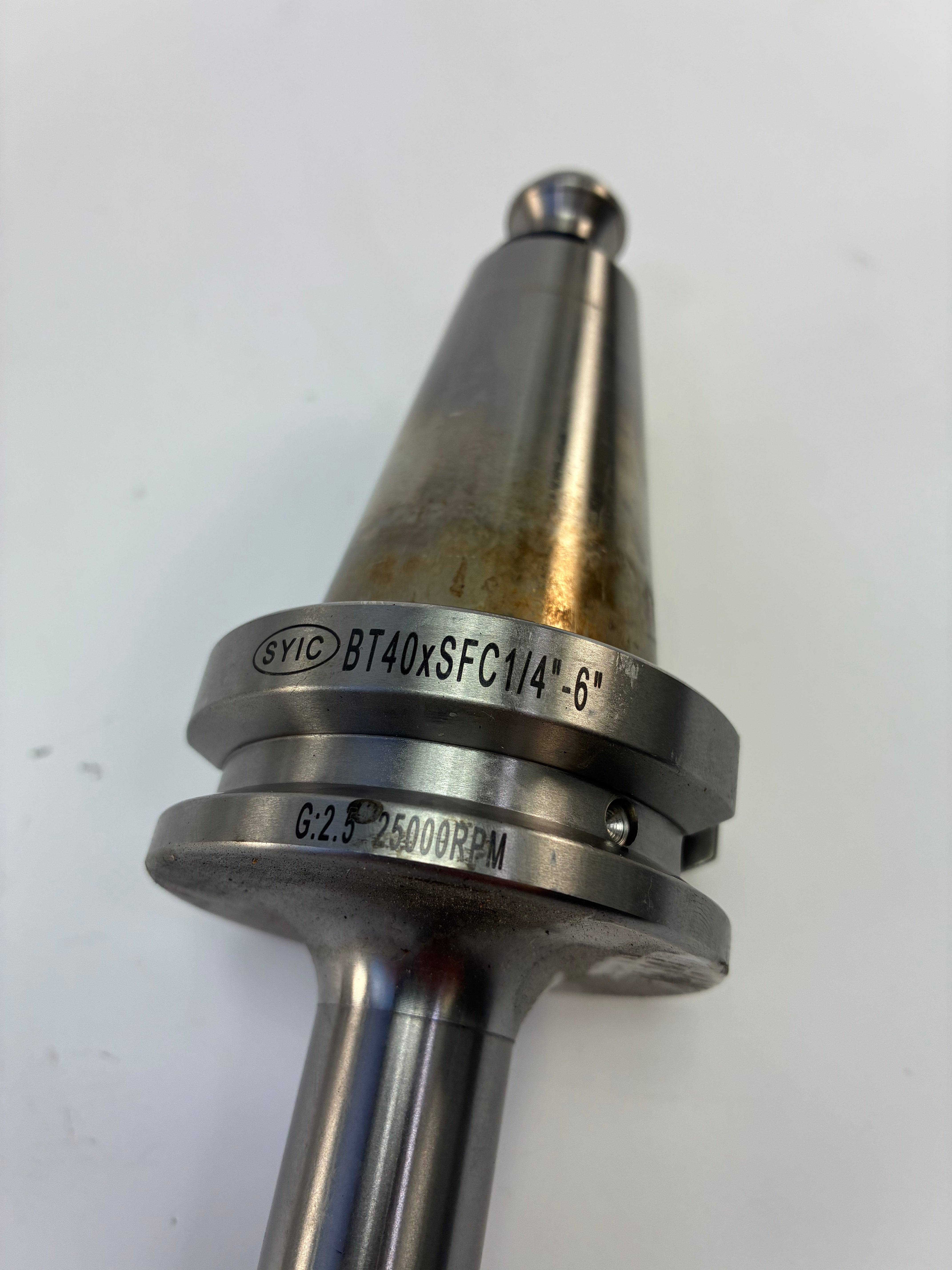 SYIC BT40 1/4” Shrink-Fit Tool Holder – 6” Extended Reach – 25,000 RPM