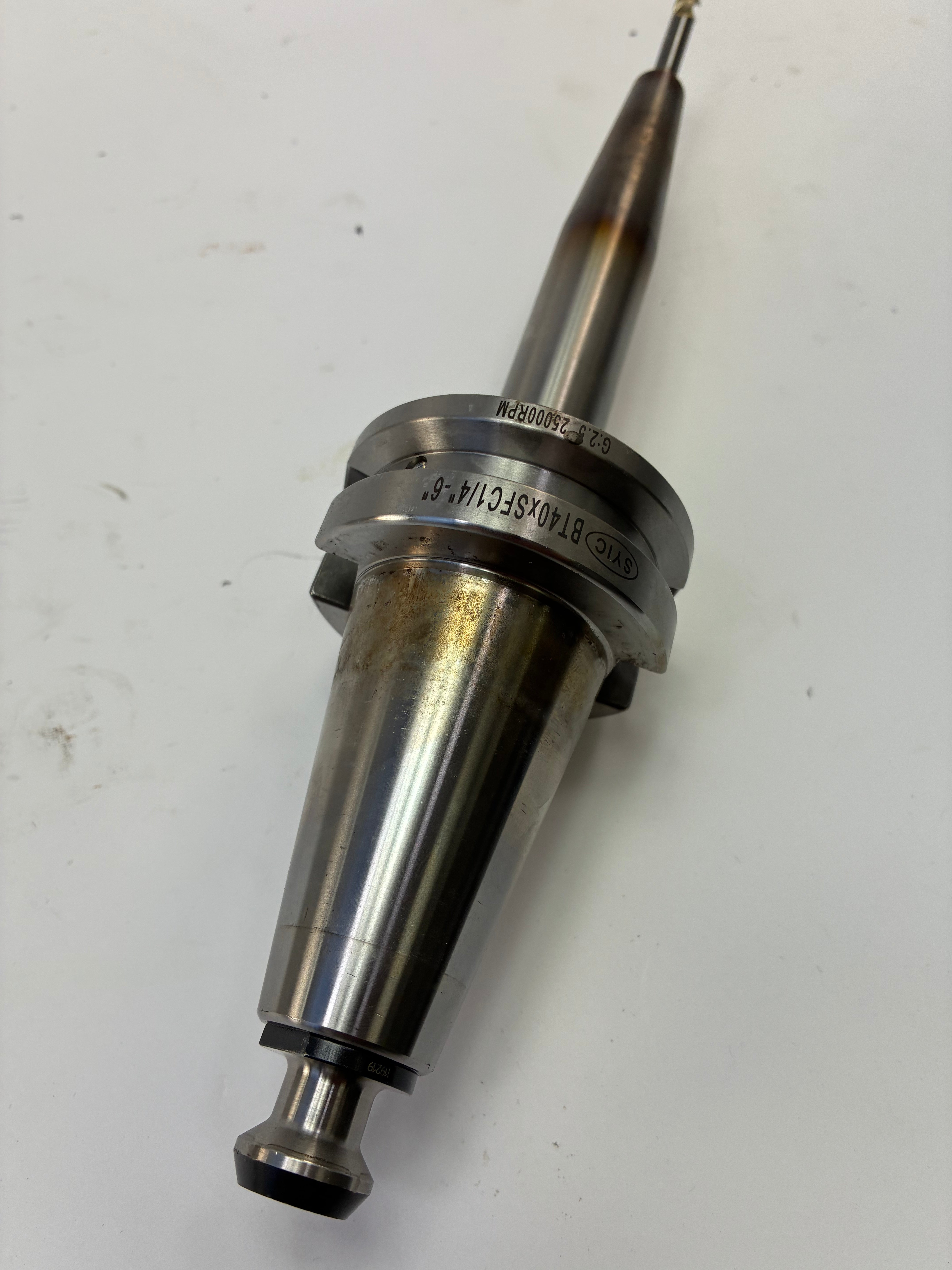 SYIC BT40 1/4” Shrink-Fit Tool Holder – 6” Extended Reach – 25,000 RPM