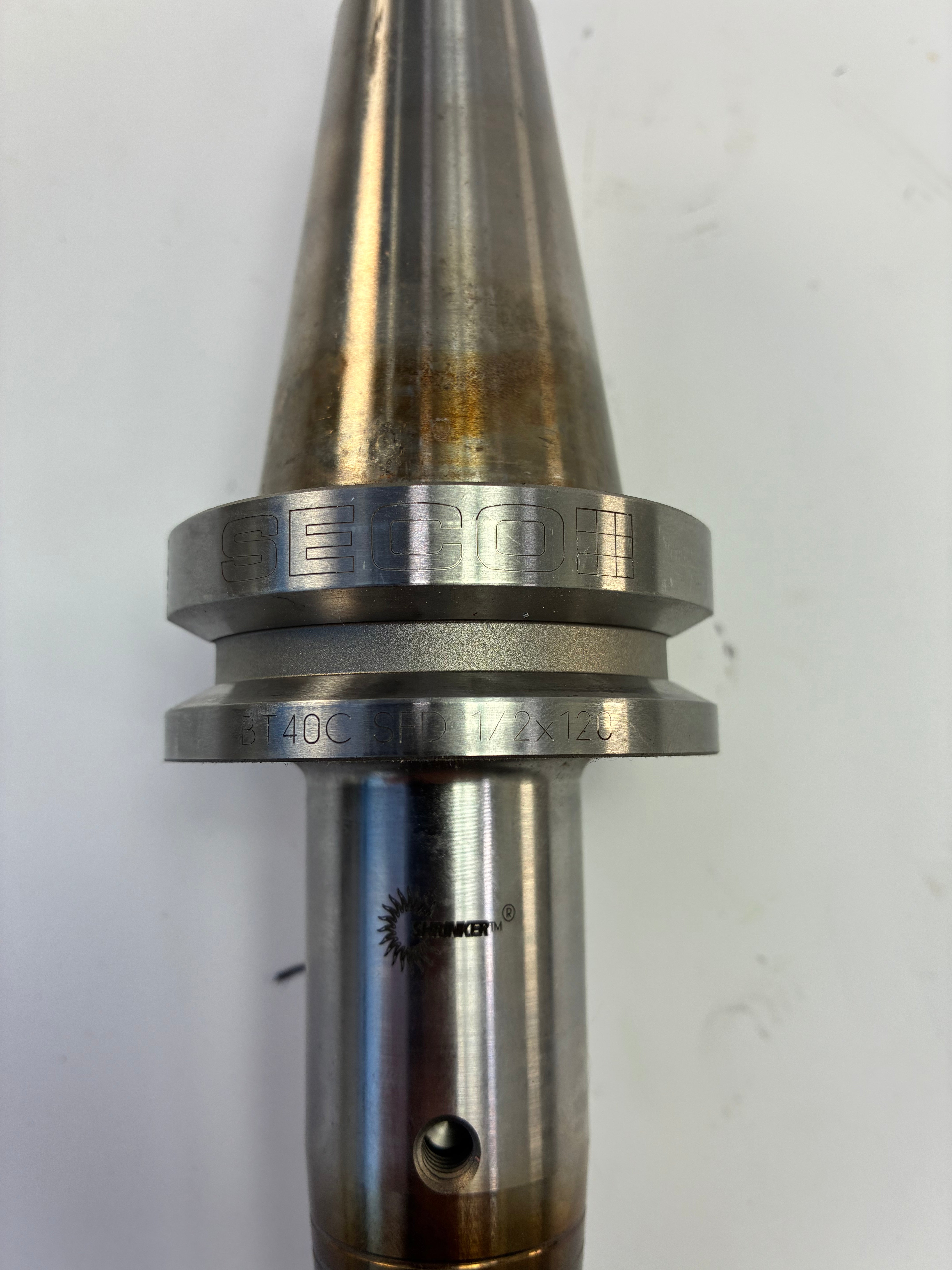 Seco EPB BT40C 1/2” × 120mm Reinforced Shrink-Fit Holder with Carbide End Mill