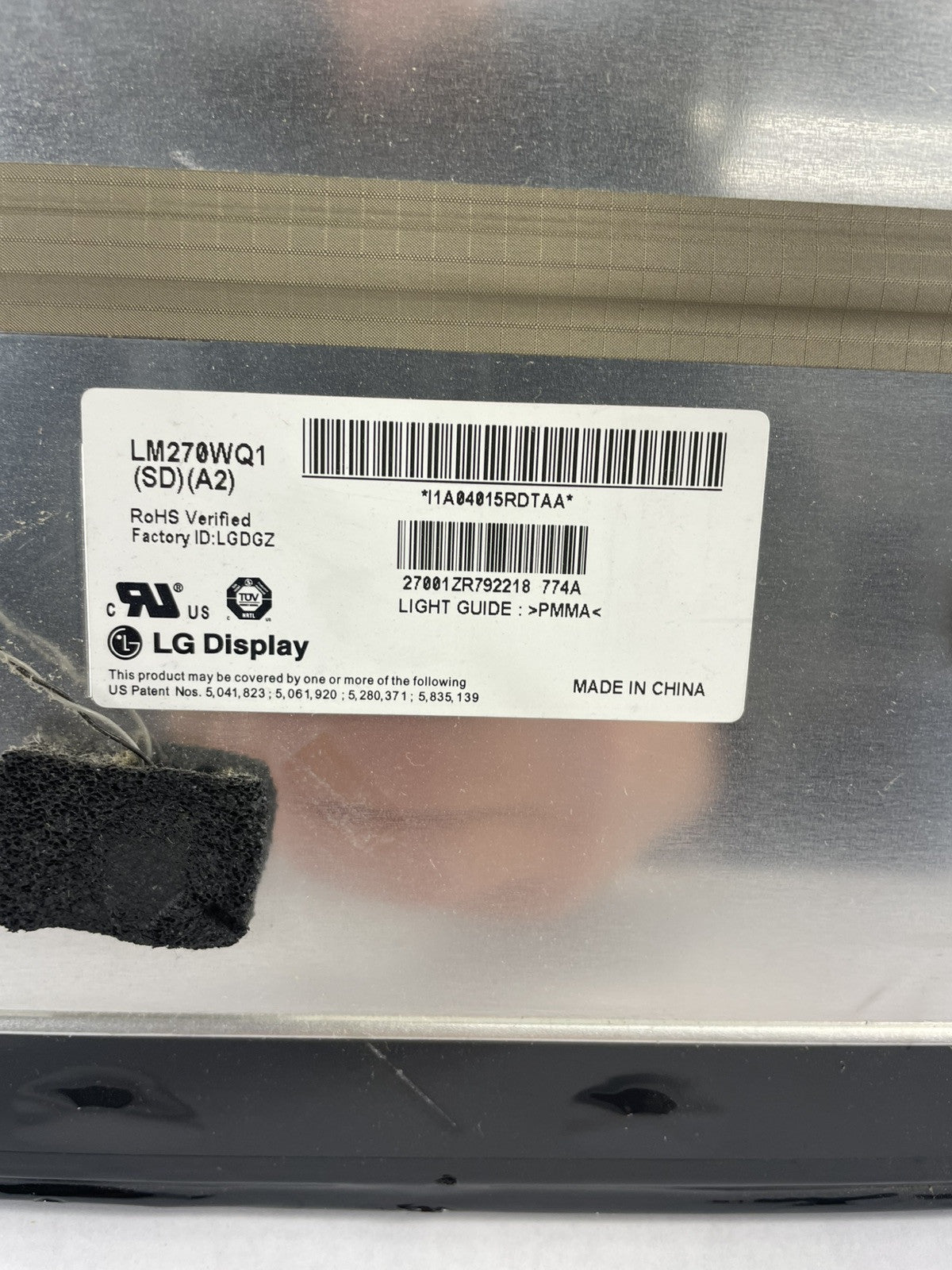 Apple iMac 27" A1312 Mid 2011 LCD Display Screen LM270WQ1 (SD) (A2)
