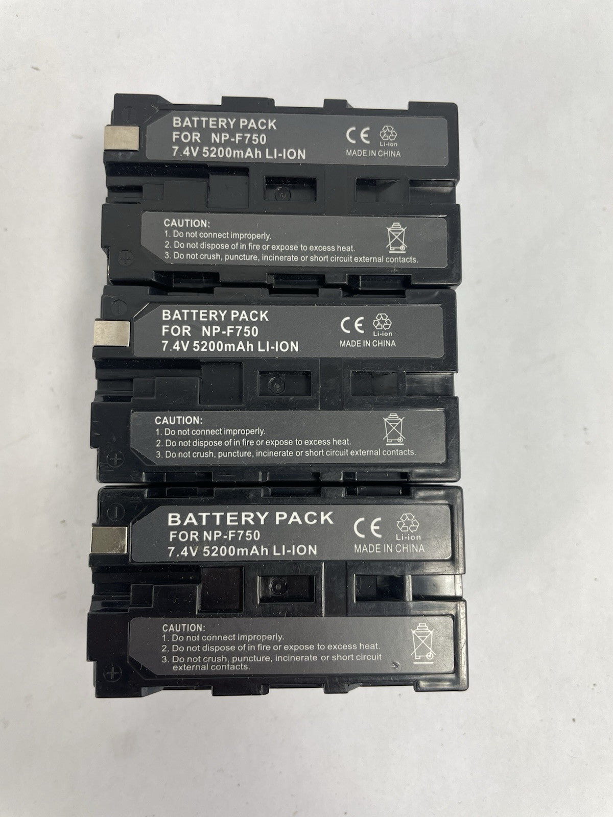Lot of 3: Lithium Battery Pack 7.2 V 5200mAh/Li-ion FOR SON.NP-F750 / NP-F770